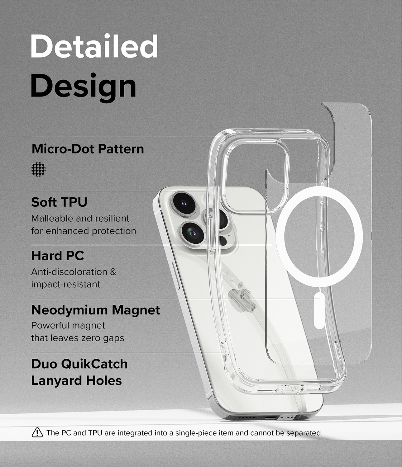 Fusion Magnetic Case iPhone 15 Pro Max Matte Clear