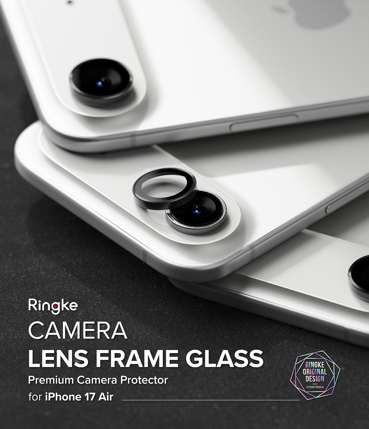 Camera Lens Frame Glass (2-pack) iPhone 17 Air Black