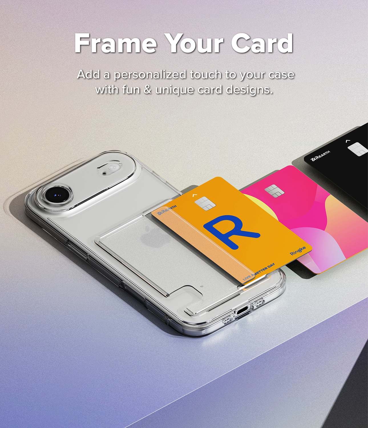 Fusion Card Case iPhone 17 Air Transparant