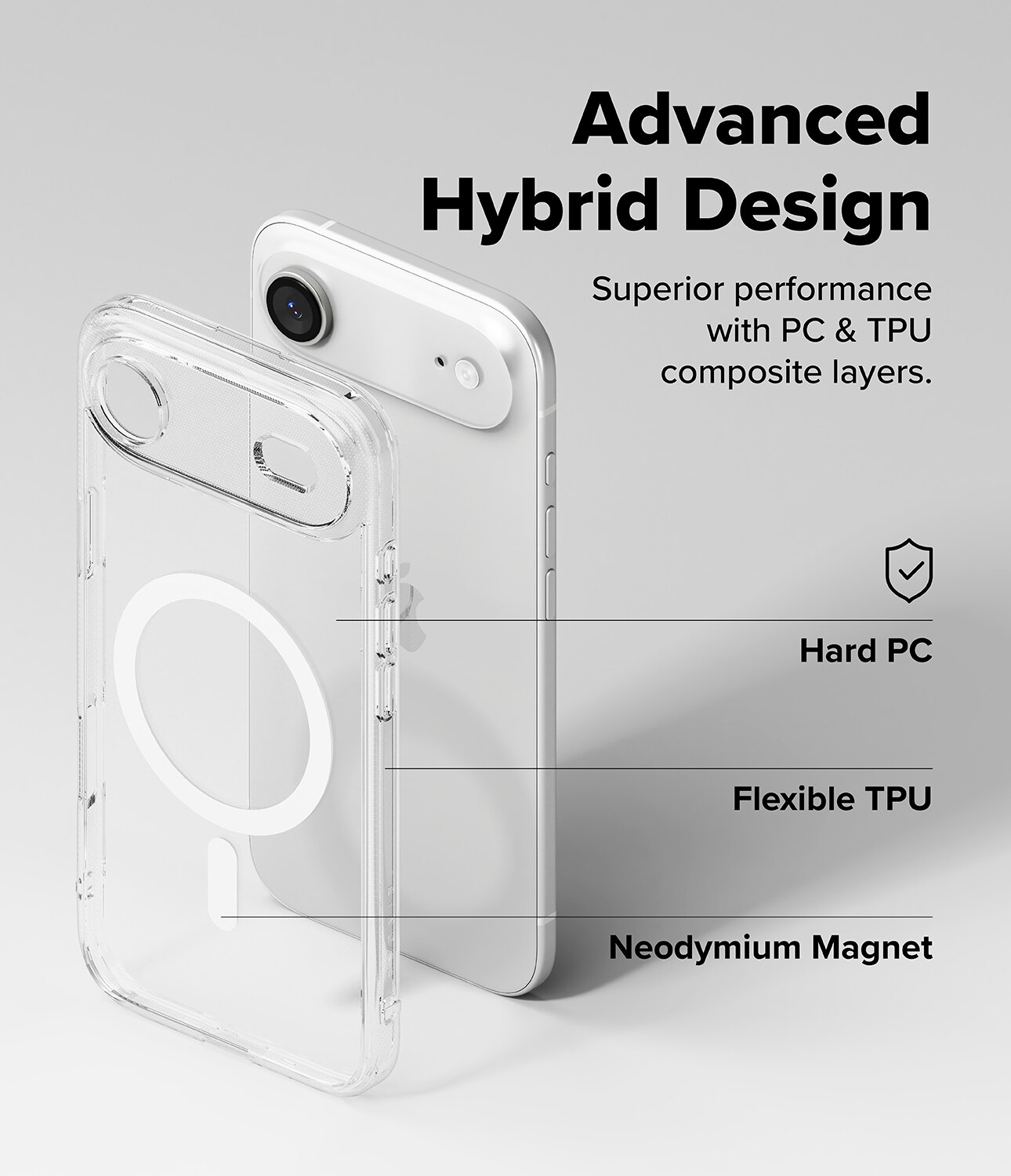 Fusion Magnetic Case iPhone 17 Air Transparant