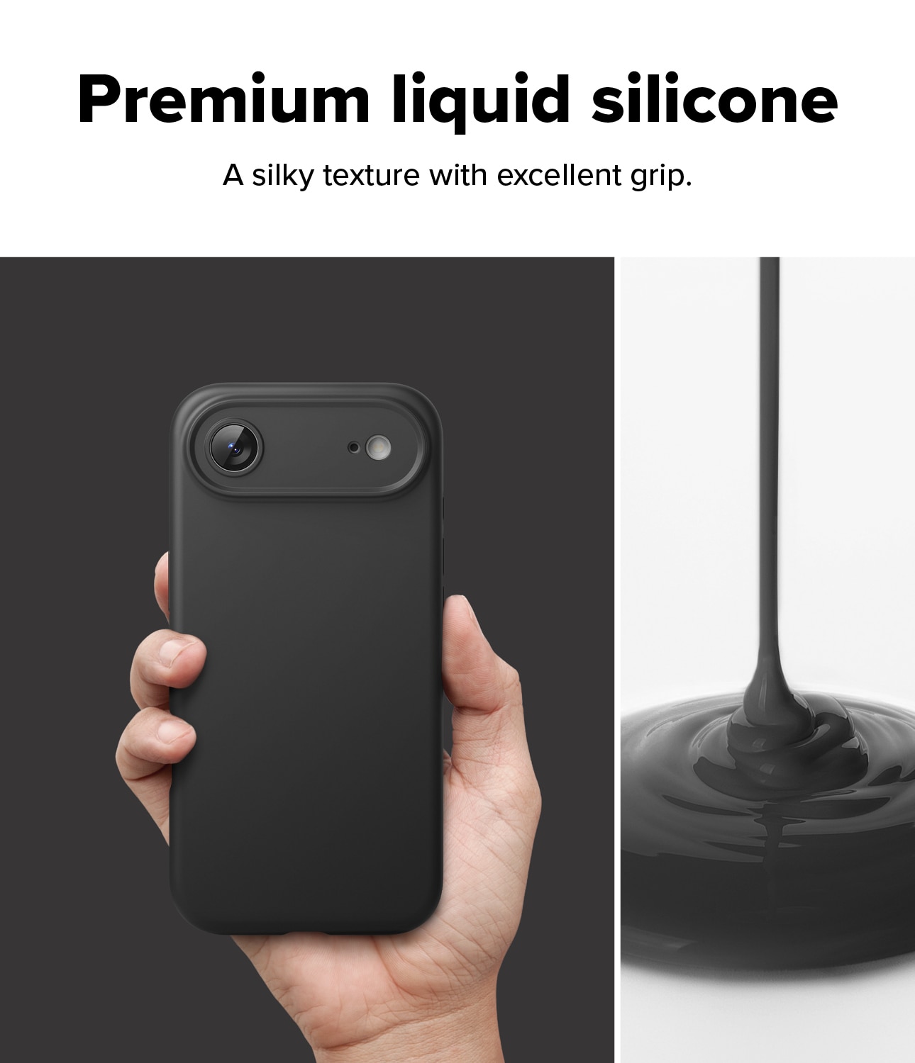 Silicone Magnetic Case iPhone 17 Air Black