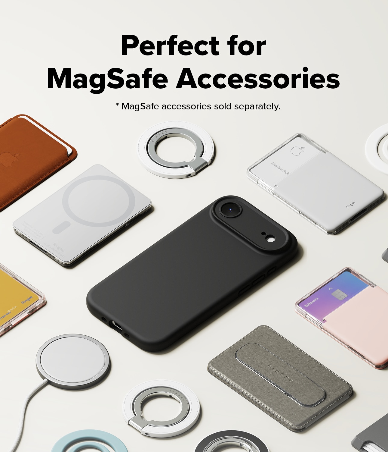 Silicone Magnetic Case iPhone 17 Air Black