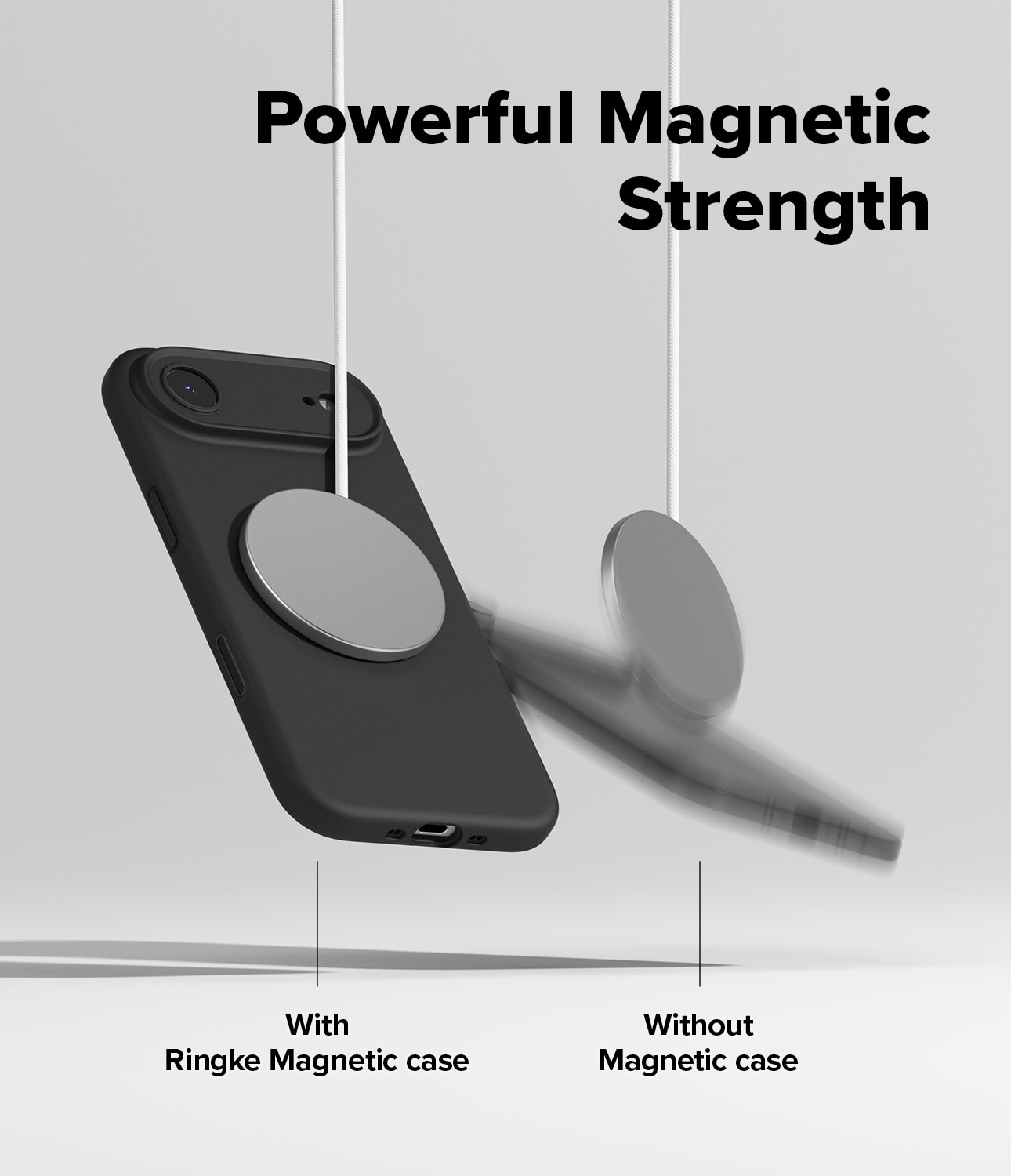 Silicone Magnetic Case iPhone 17 Air Black