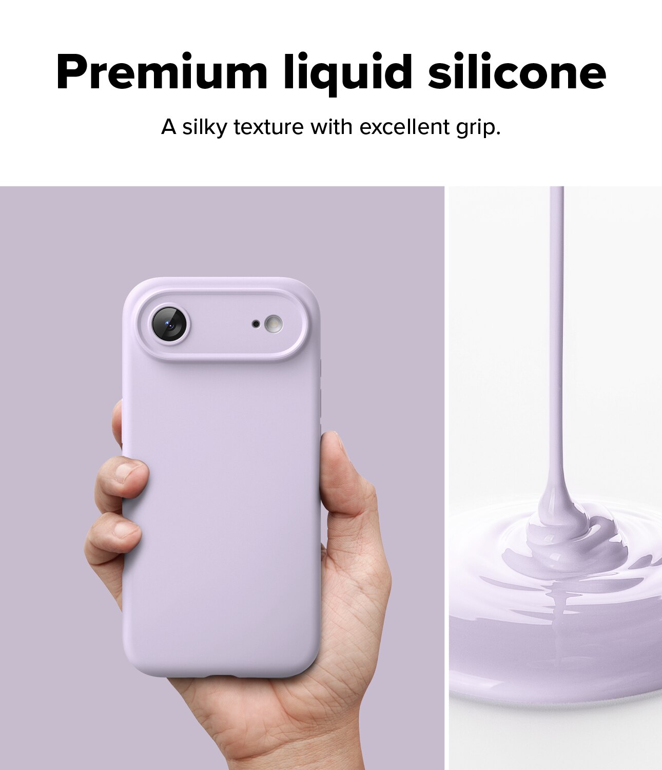 Silicone Magnetic Case iPhone 17 Air Light Purple