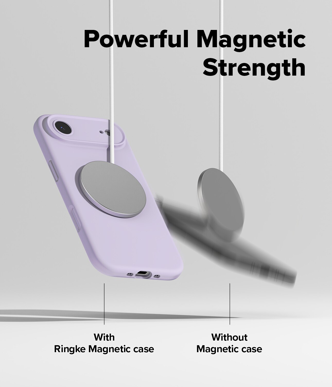 Silicone Magnetic Case iPhone 17 Air Light Purple