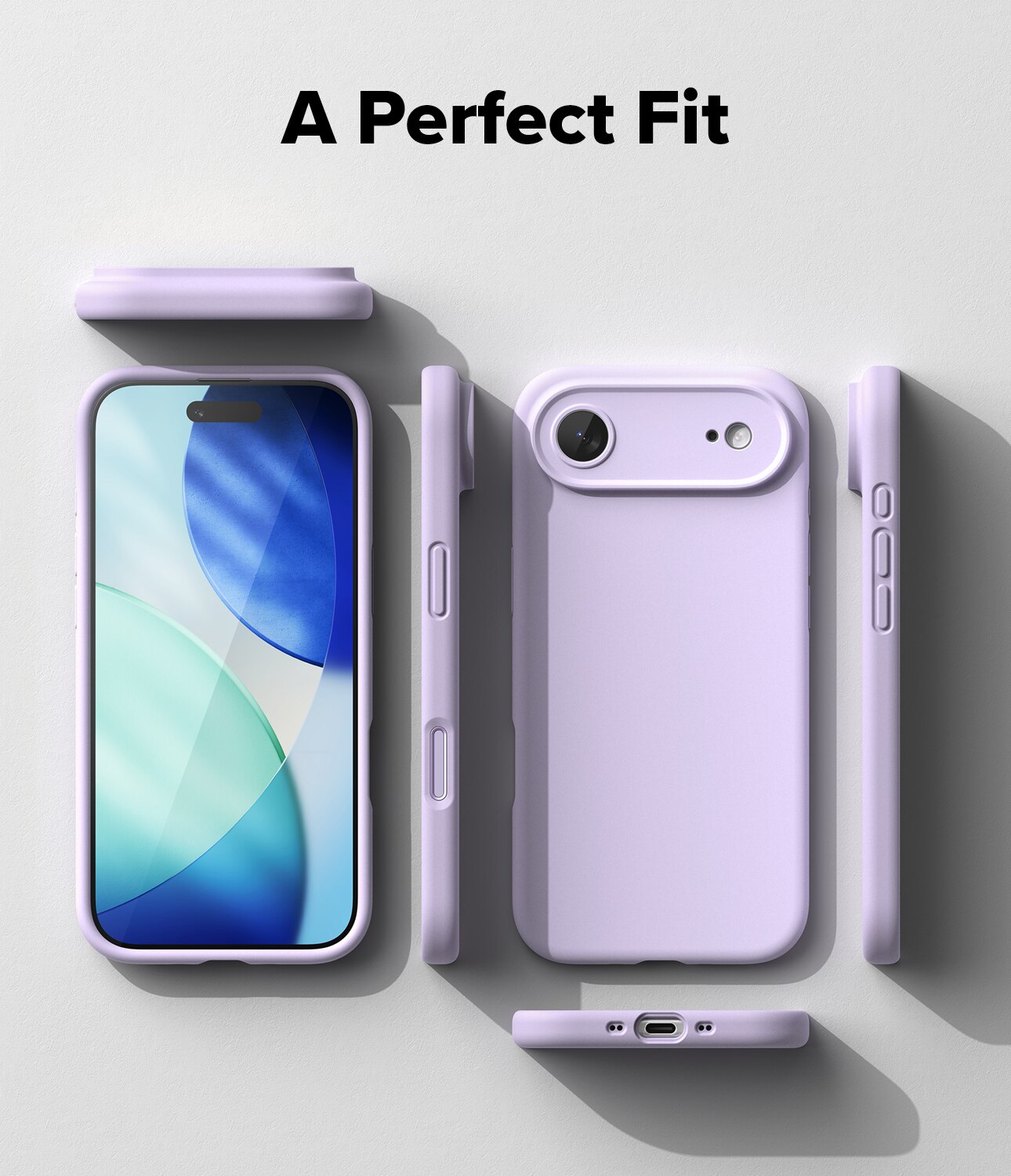 Silicone Magnetic Case iPhone 17 Air Light Purple