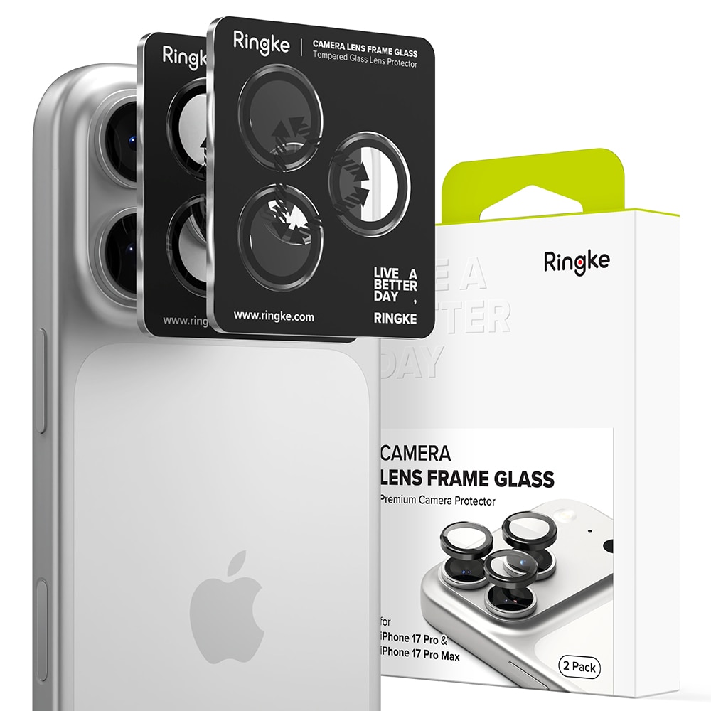 Camera Lens Frame Glass (2-pack) iPhone 17 Pro Black