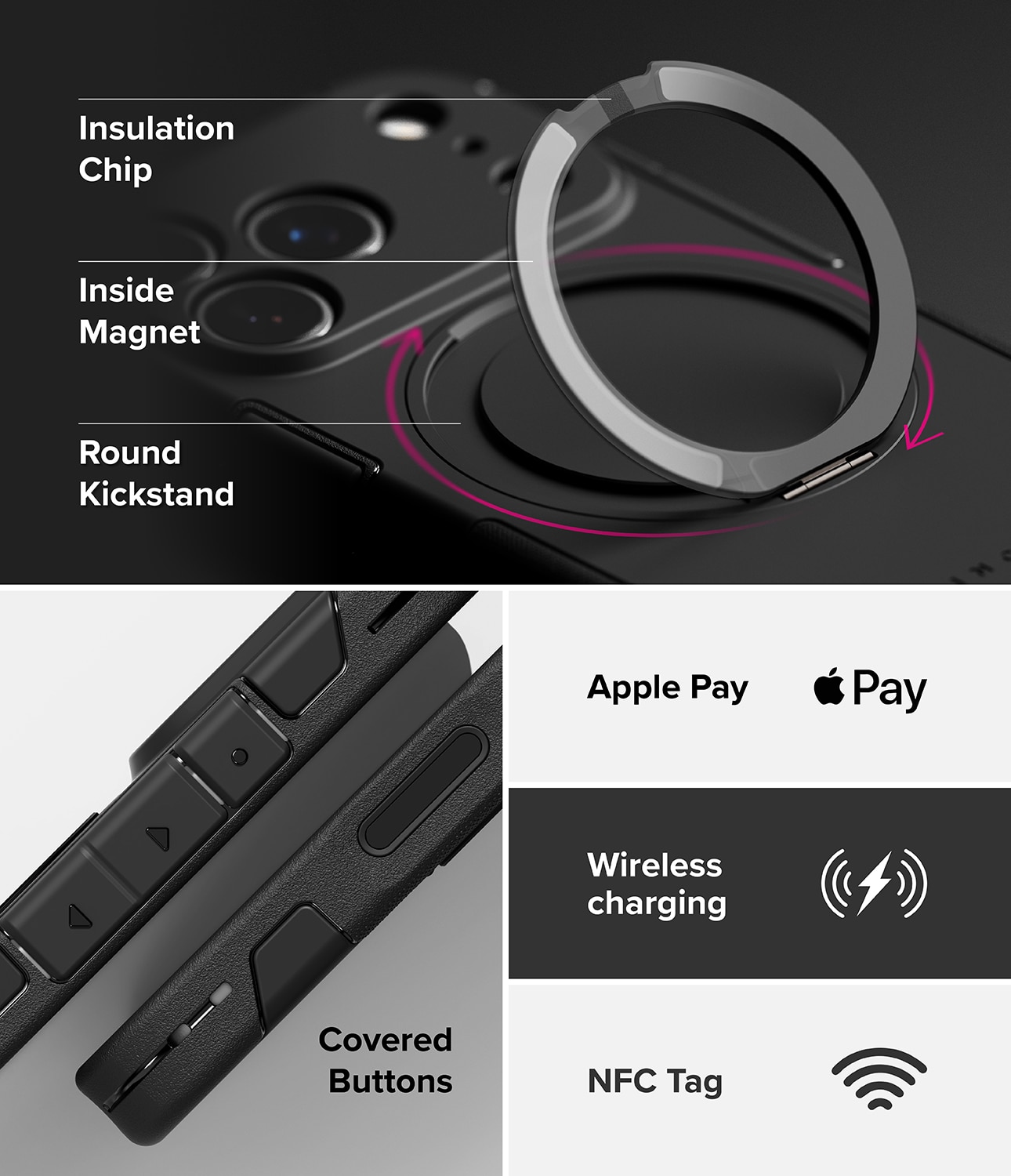 Alles Magnetic Case iPhone 17 Pro Zwart