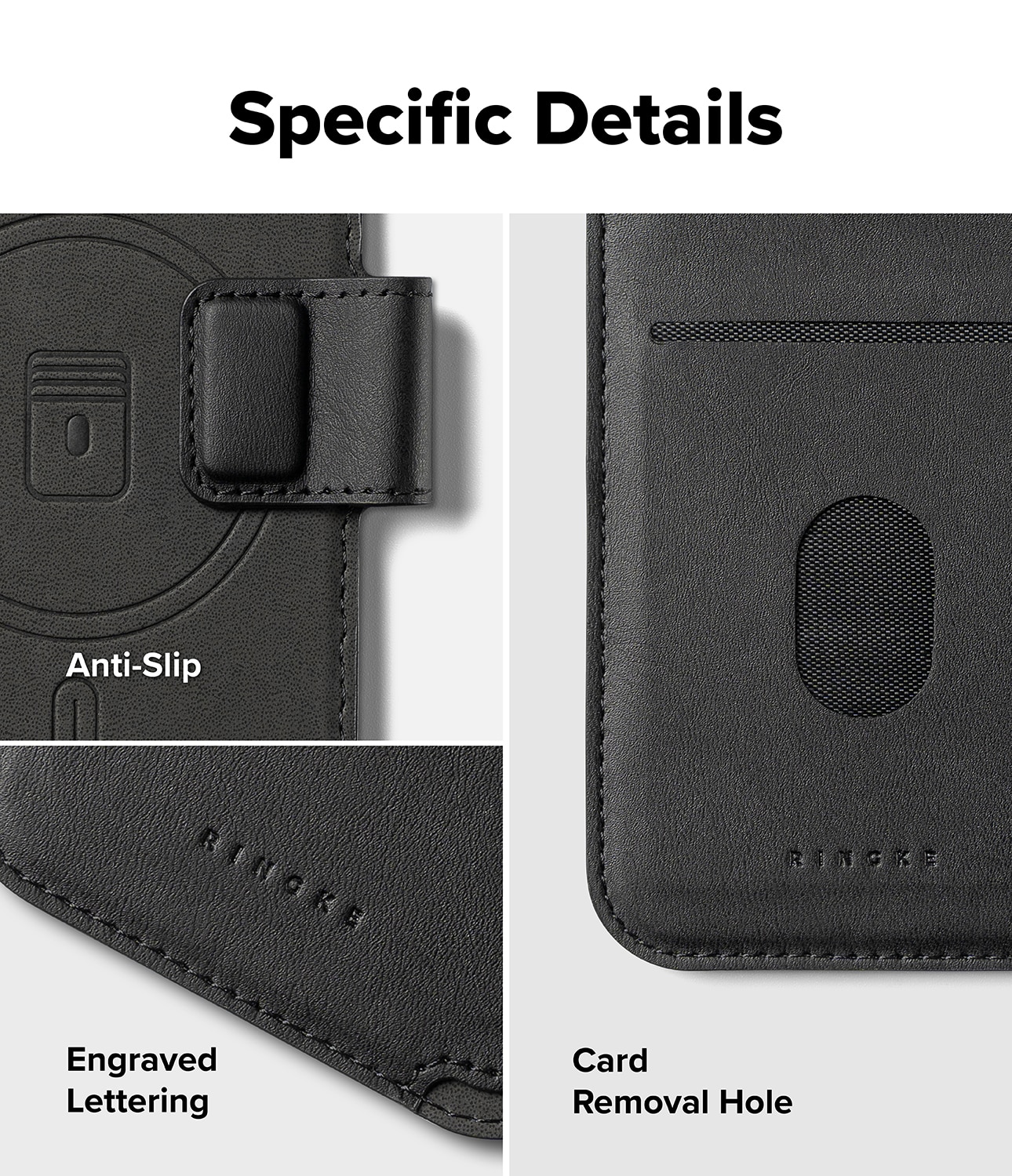 Folio Grip Wallet Magnetic iPhone 17 Pro Max Black