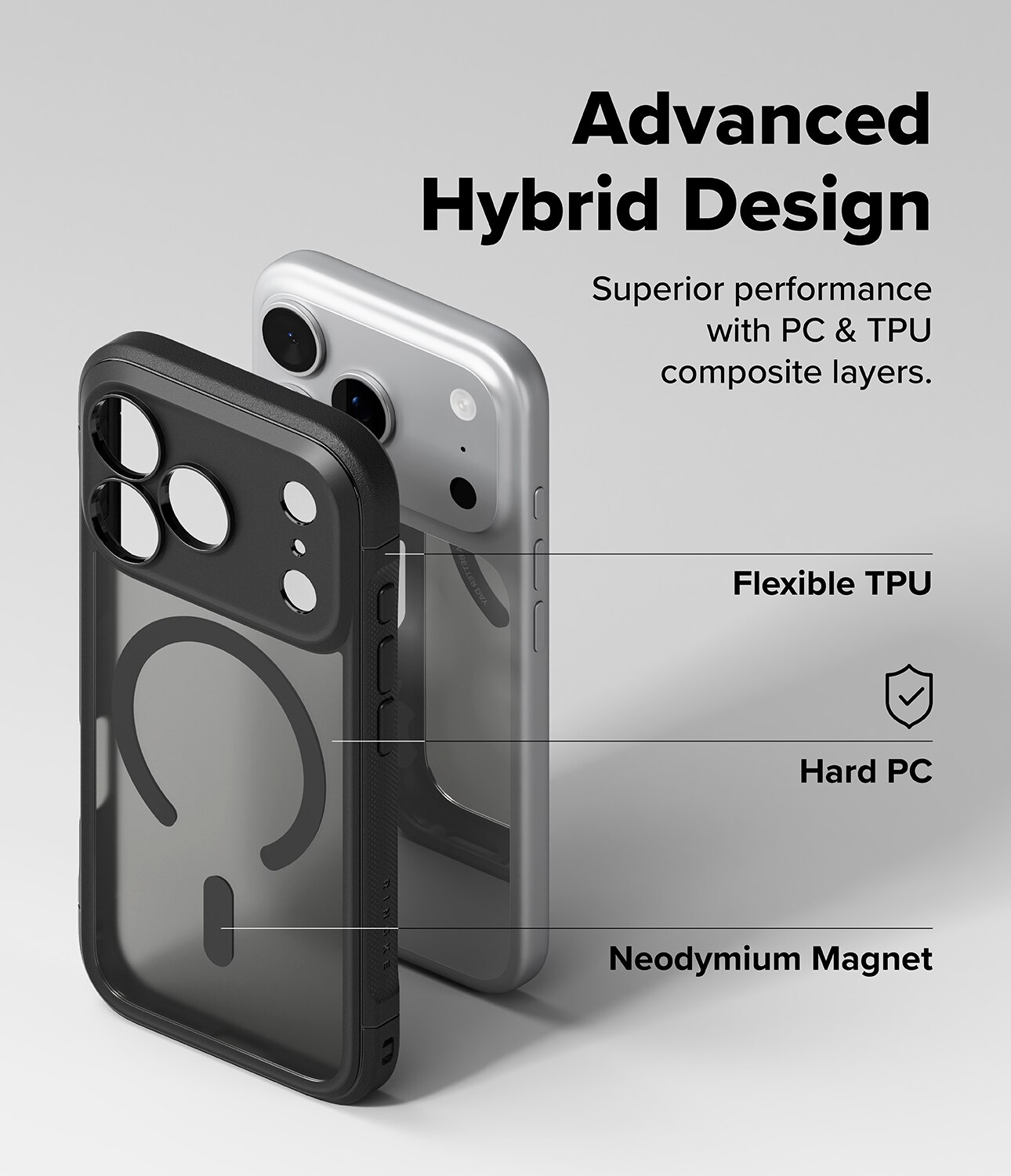 Fusion Bold Magnetic MagSafe Case iPhone 17 Pro Matte Black