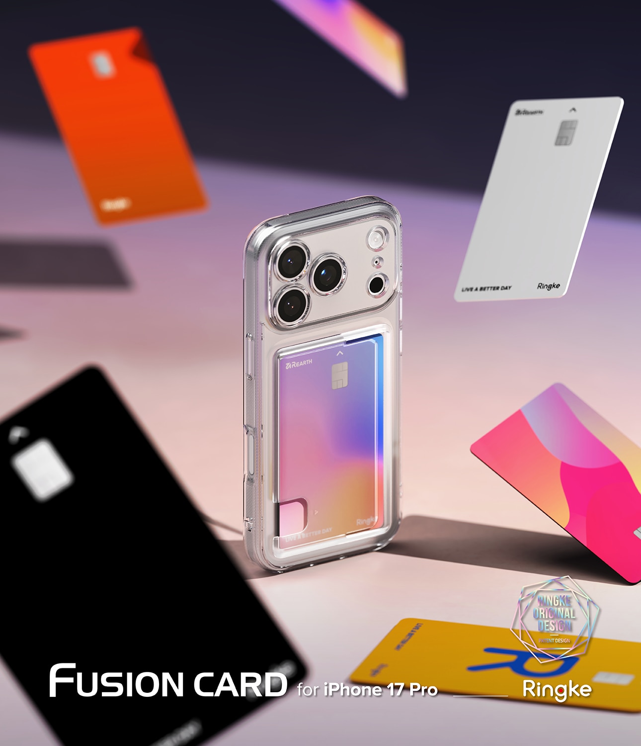 Fusion Card Case iPhone 17 Pro Max Transparant