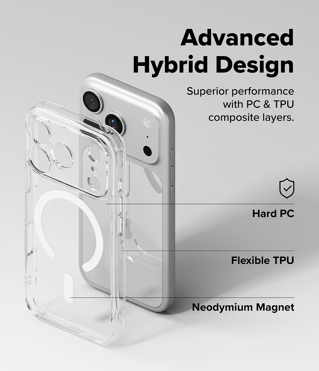 Fusion Magnetic Case iPhone 17 Pro Max Transparant