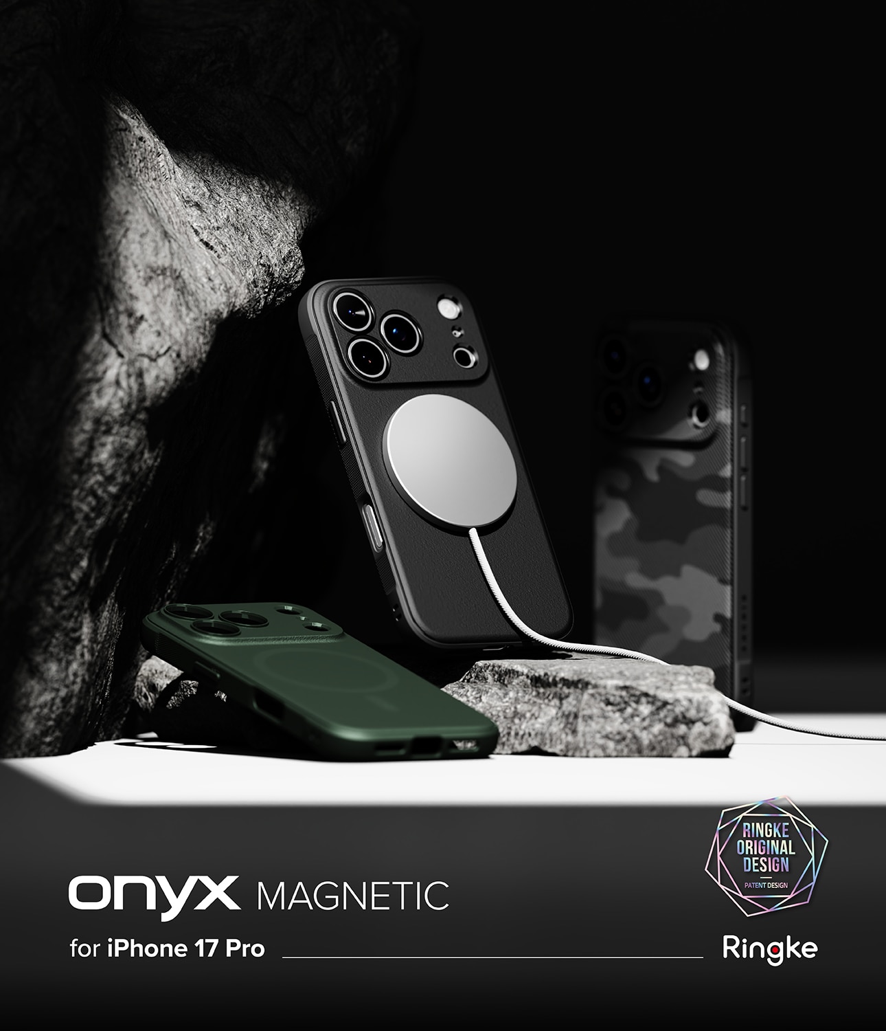 Onyx Magnetic Case iPhone 17 Pro Dark Green