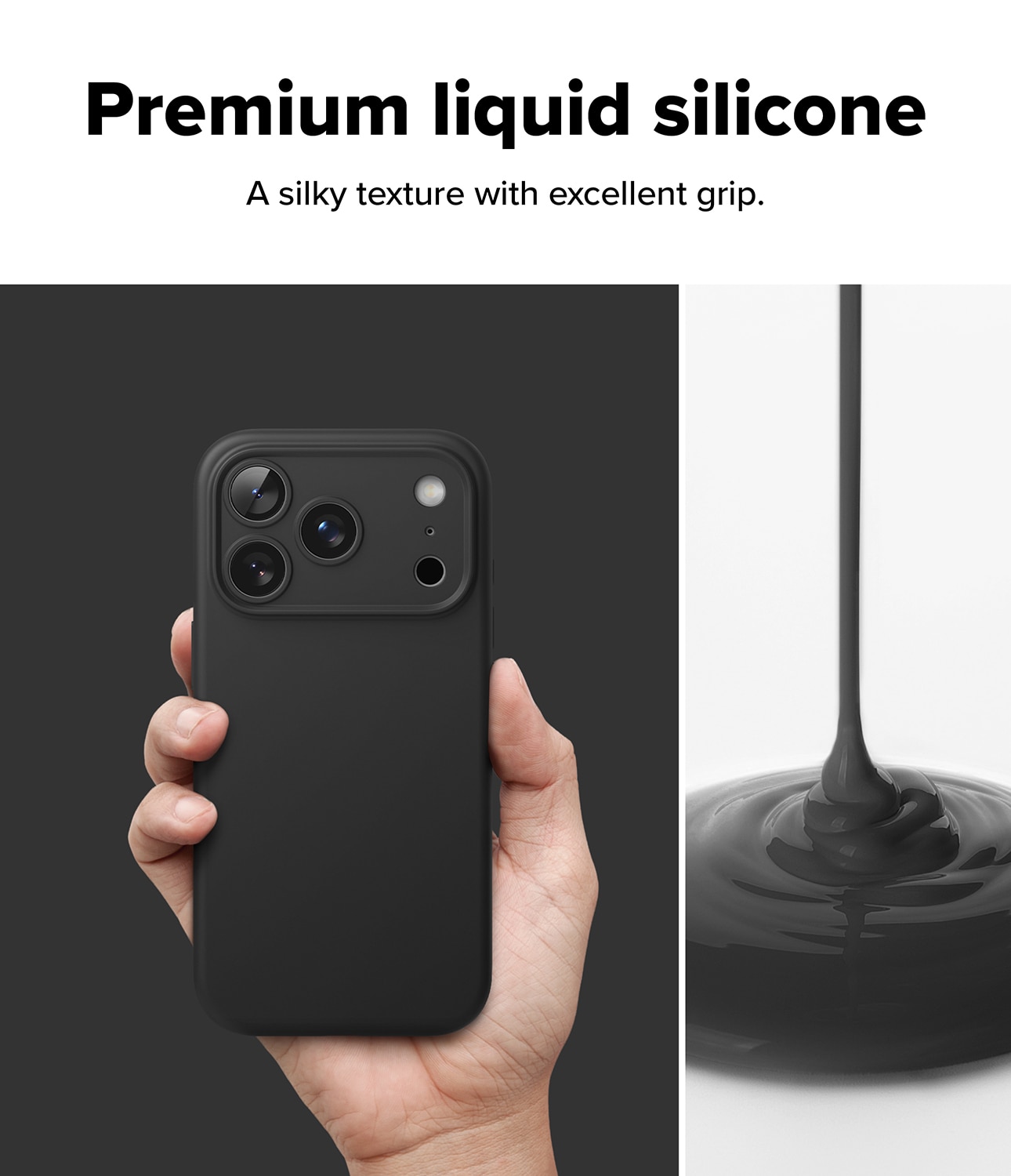Silicone Magnetic Case iPhone 17 Pro Black