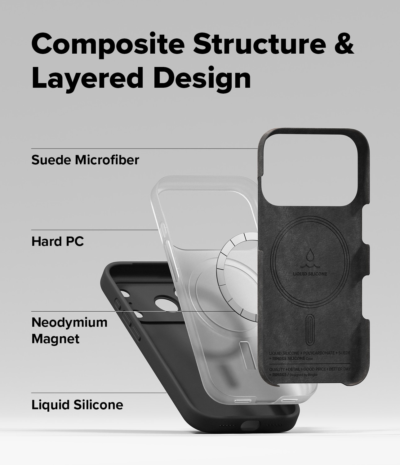 Silicone Magnetic Case iPhone 17 Pro Black