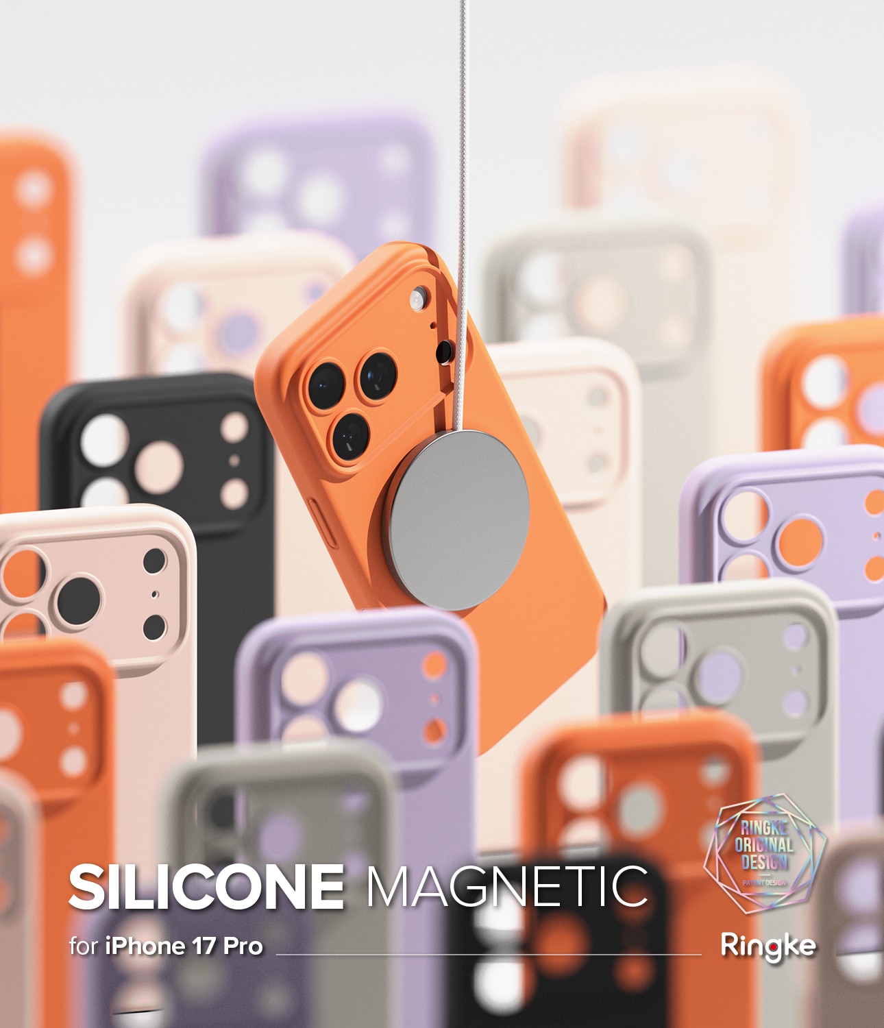 Silicone Magnetic Case iPhone 17 Pro Light Purple