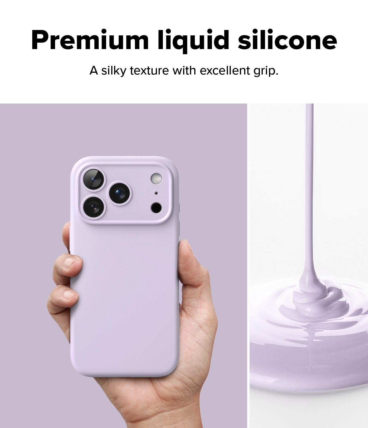 Silicone Magnetic Case iPhone 17 Pro Light Purple