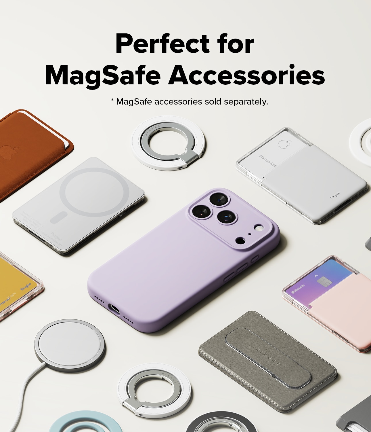 Silicone Magnetic Case iPhone 17 Pro Light Purple