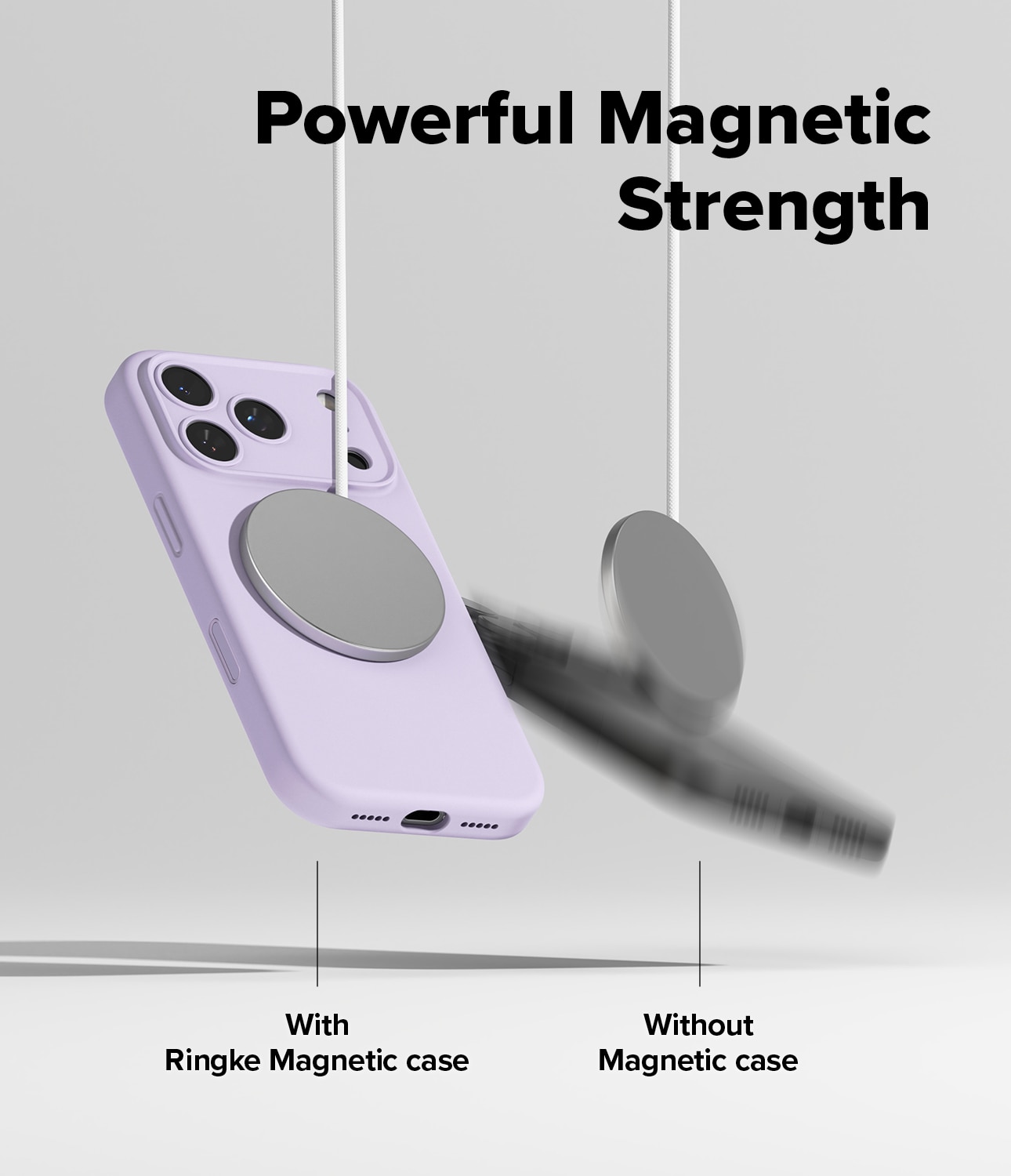 Silicone Magnetic Case iPhone 17 Pro Light Purple