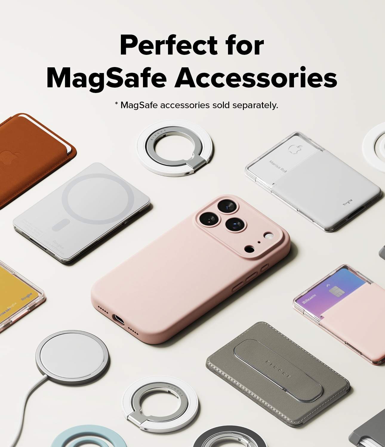 Silicone Magnetic Case iPhone 17 Pro Max Pink Sand