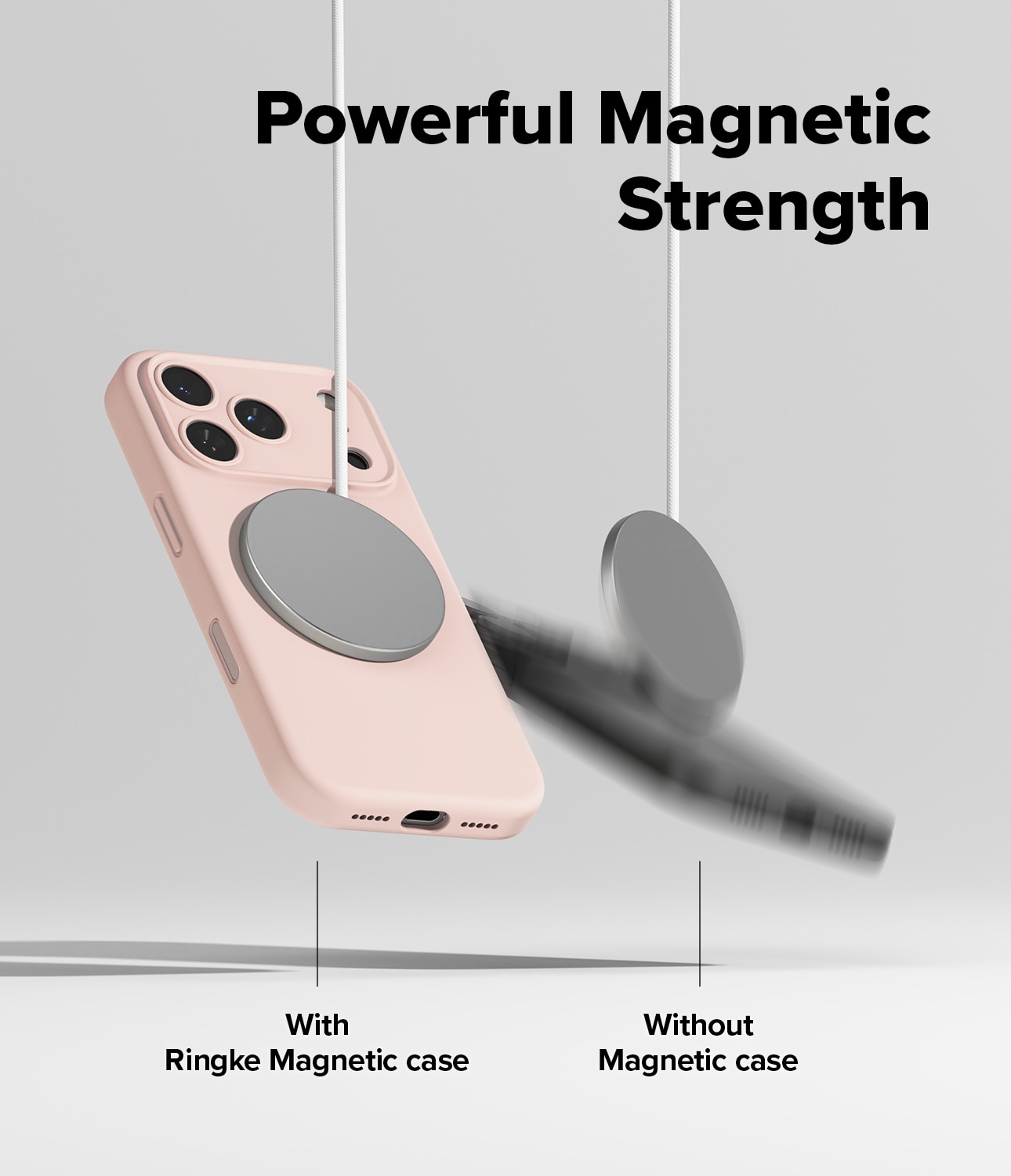 Silicone Magnetic Case iPhone 17 Pro Max Pink Sand