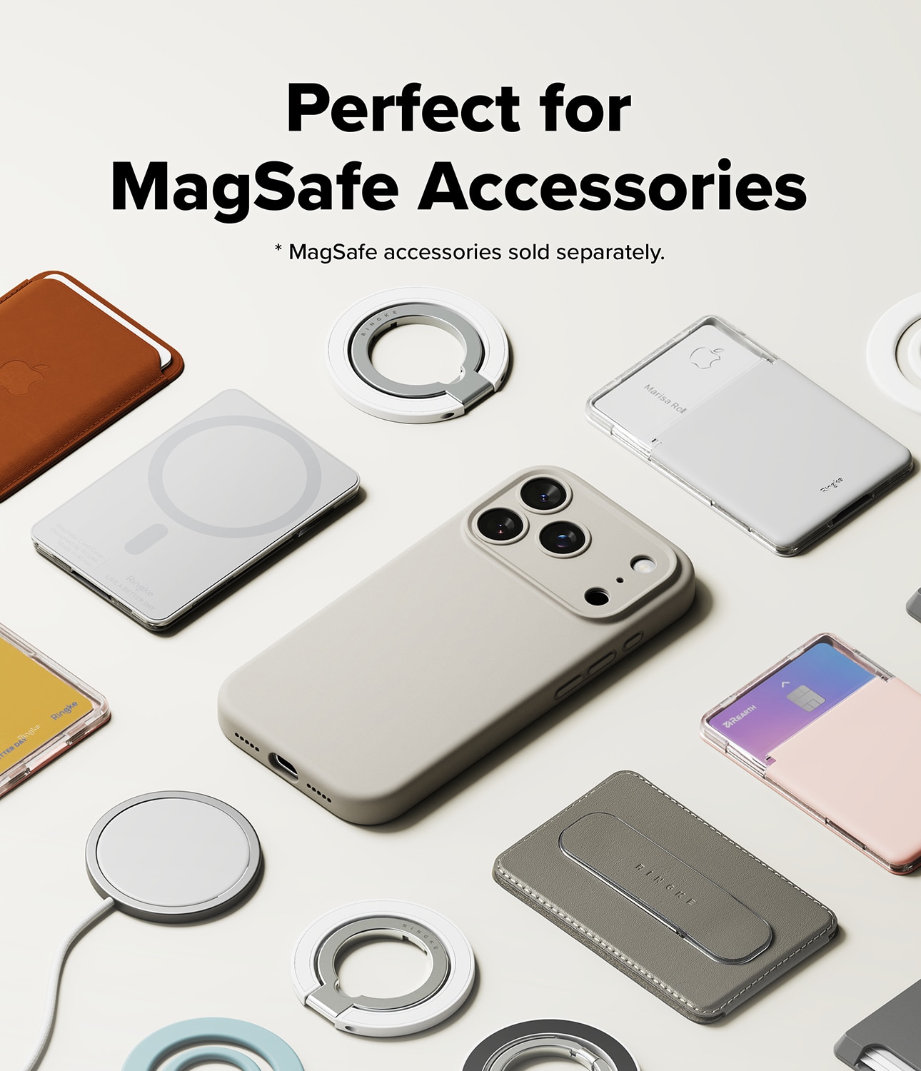 Silicone Magnetic Case iPhone 17 Pro Stone