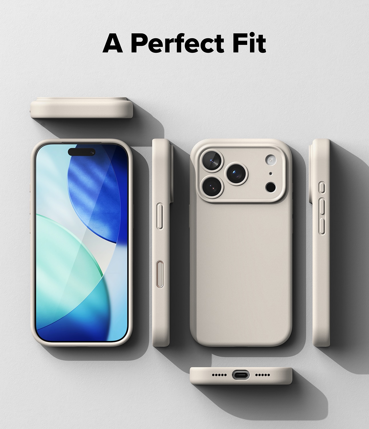 Silicone Magnetic Case iPhone 17 Pro Stone