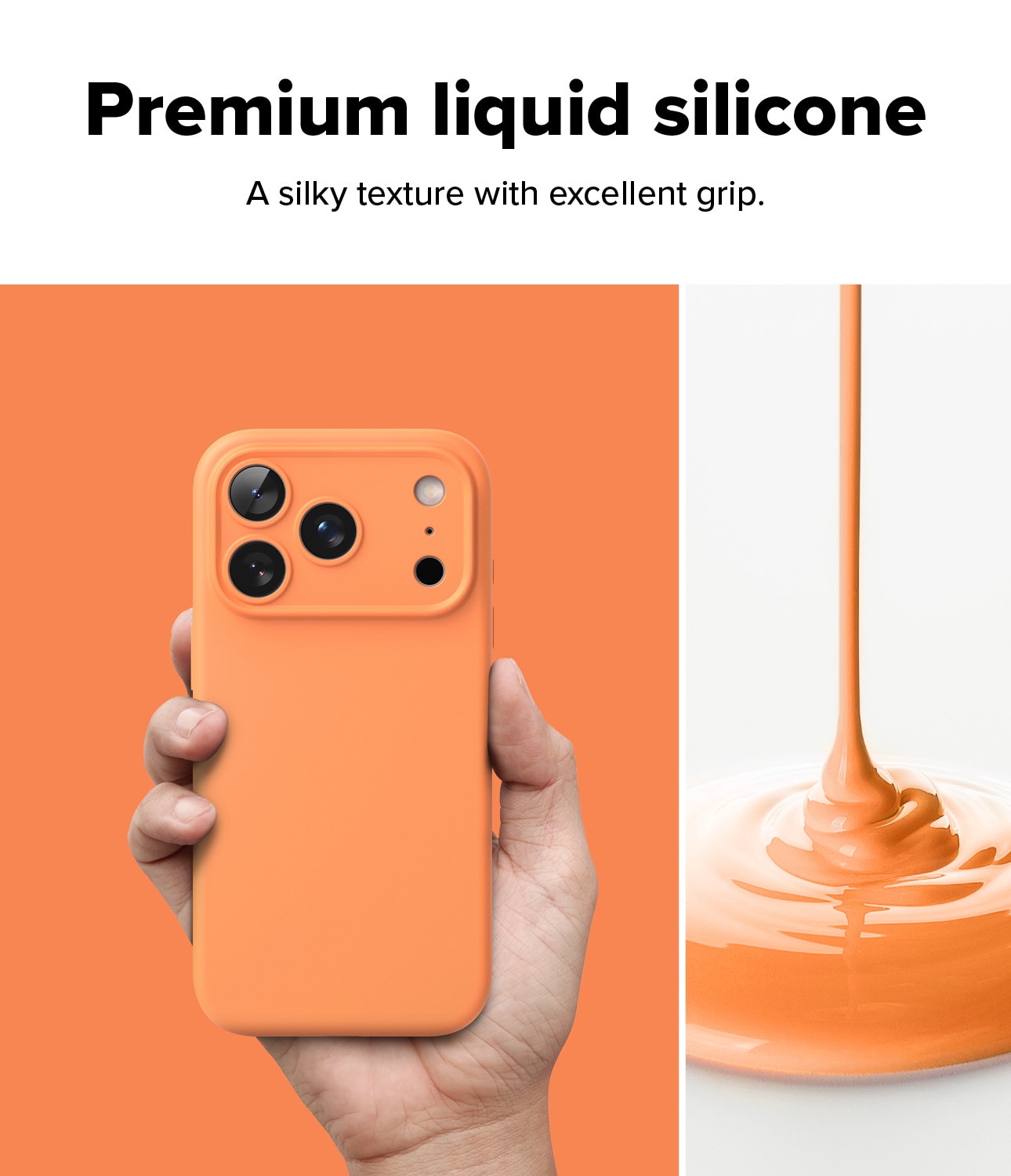 Silicone Magnetic Case iPhone 17 Pro Tangerine