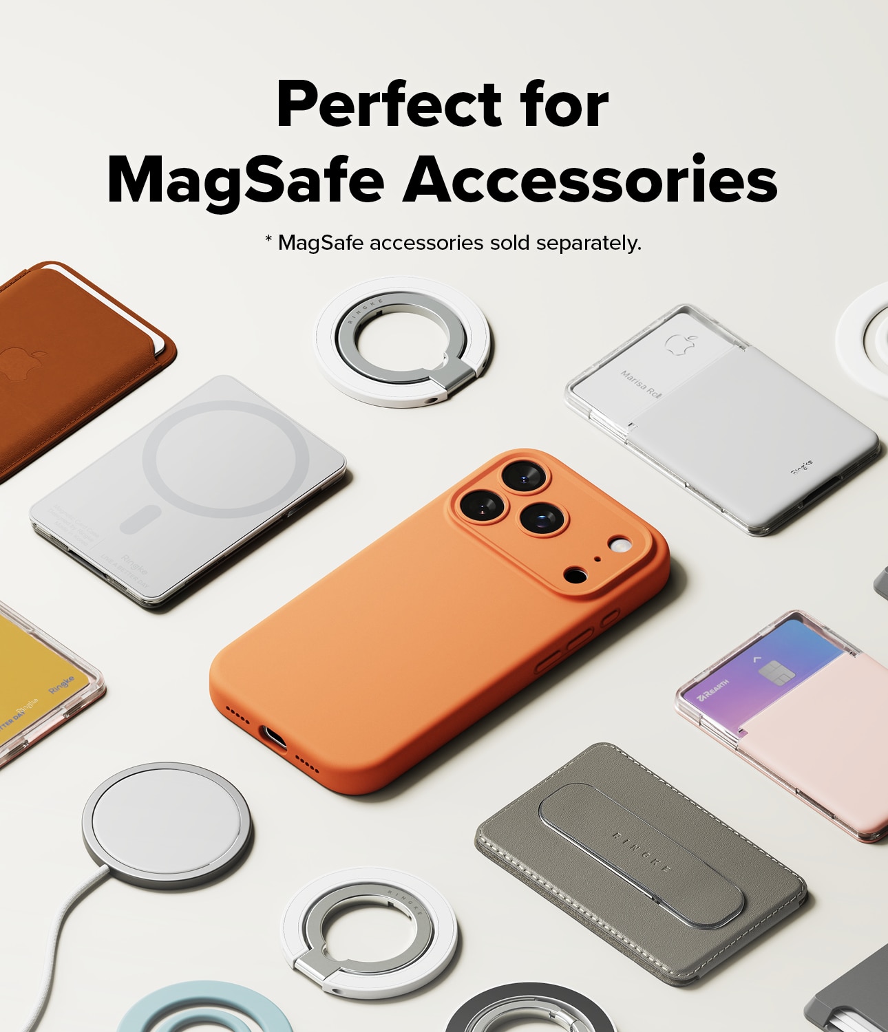 Silicone Magnetic Case iPhone 17 Pro Tangerine