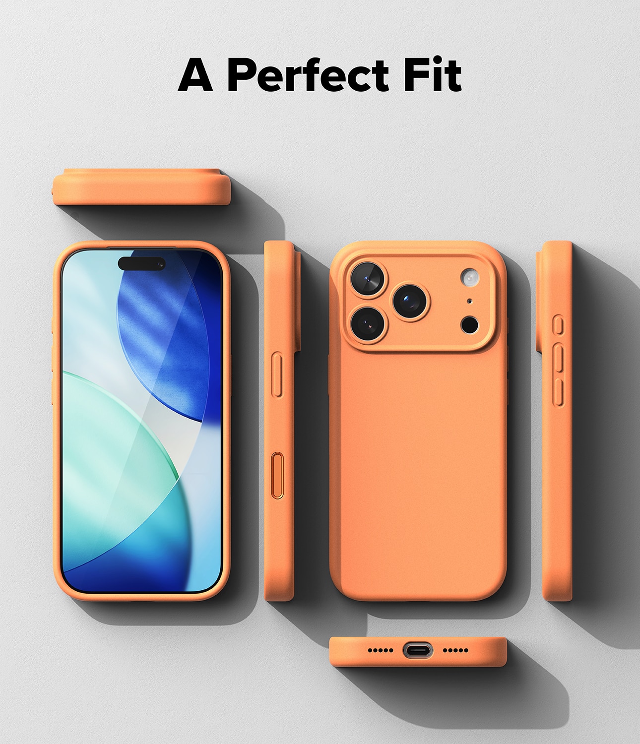 Silicone Magnetic Case iPhone 17 Pro Tangerine
