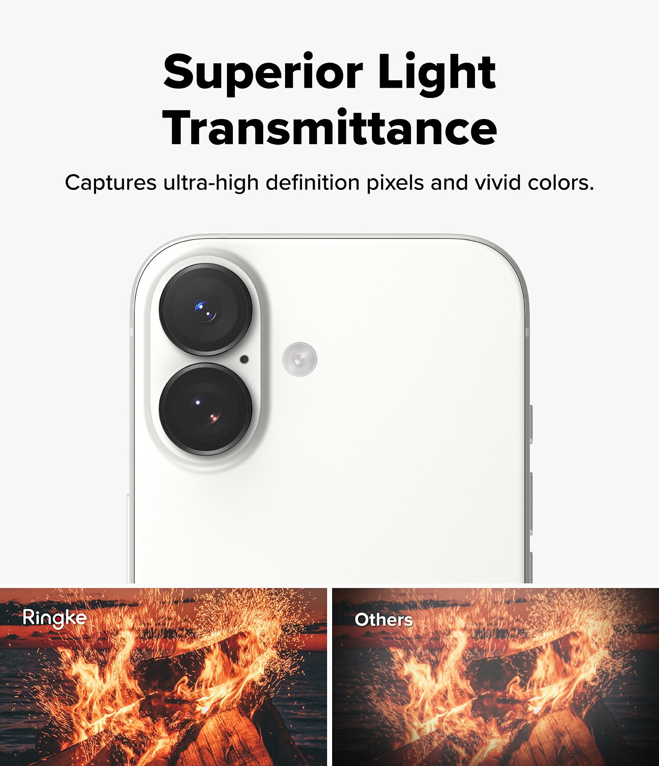 Camera Lens Frame Glass (2-pack) iPhone 17 Black
