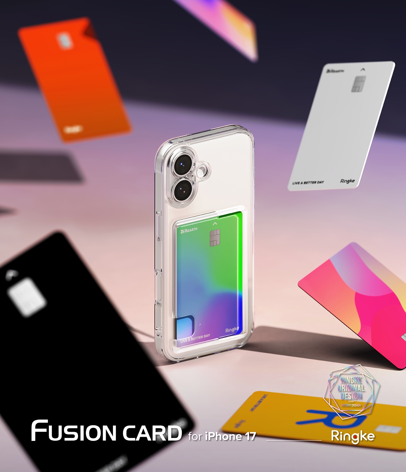 Fusion Card Case iPhone 17 Transparant