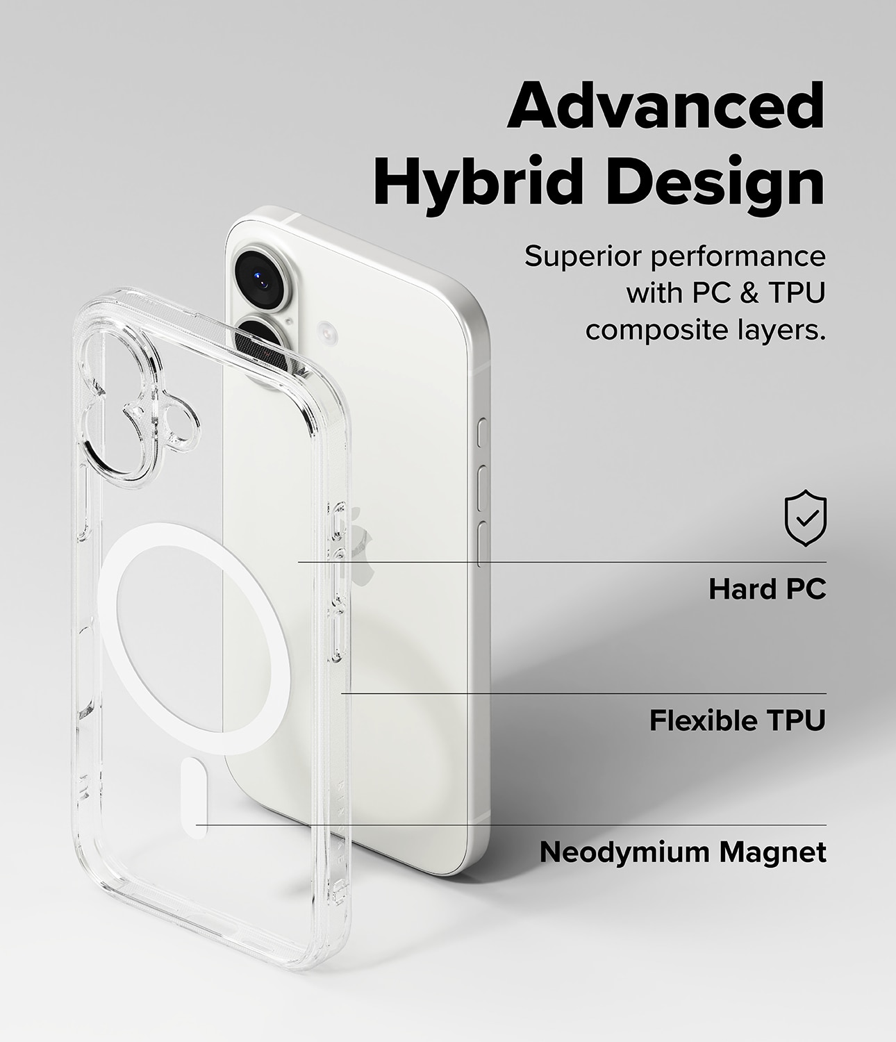 Fusion Magnetic Case iPhone 17 Transparant