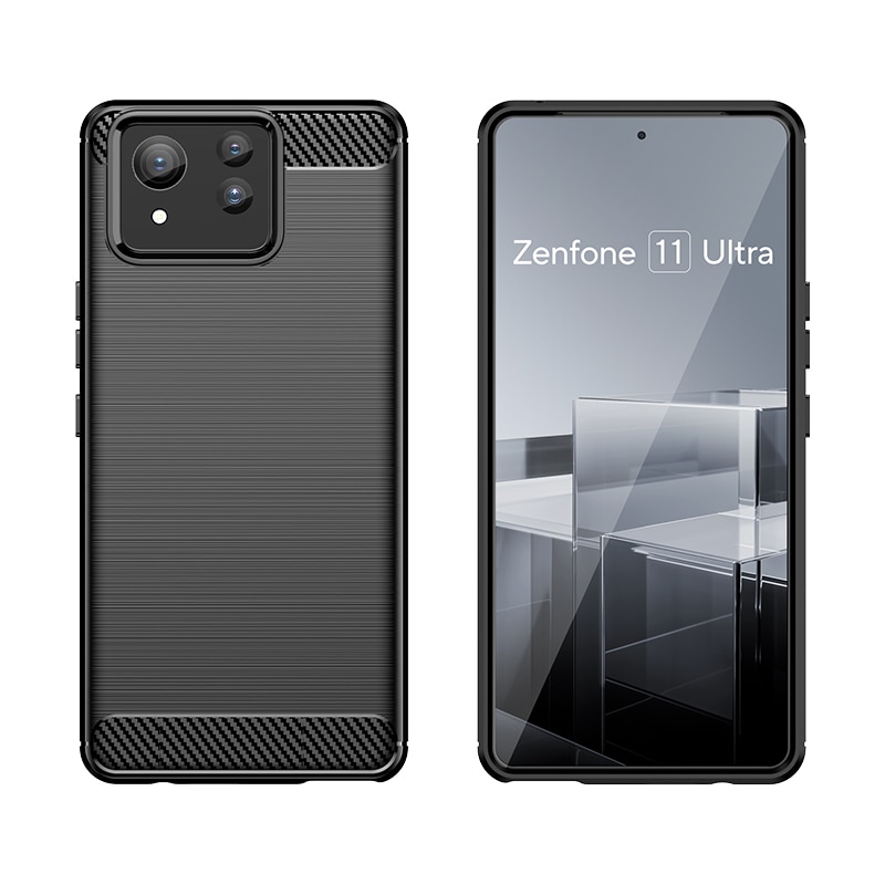 Hoesje TPU Brushed Asus Zenfone 11 Ultra zwart