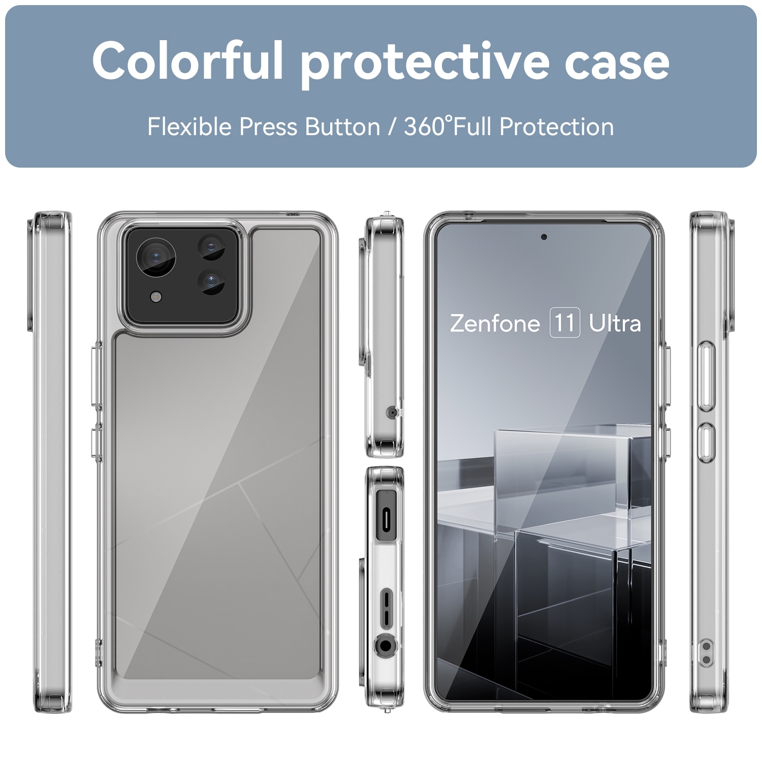 Crystal Hybrid Case Asus Zenfone 11 Ultra transparant