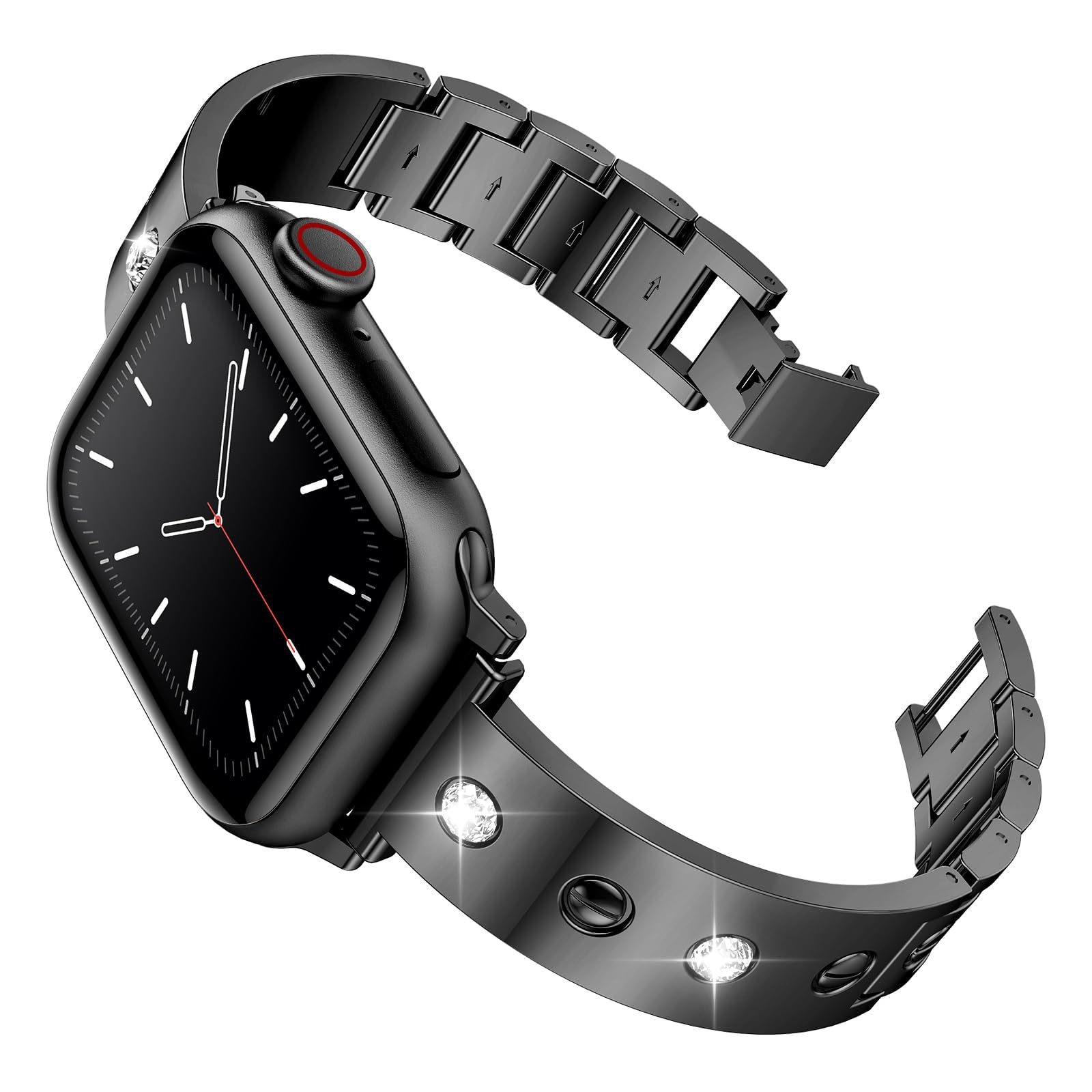 Bangle Diamond Bracelet Apple Watch SE 40mm zwart