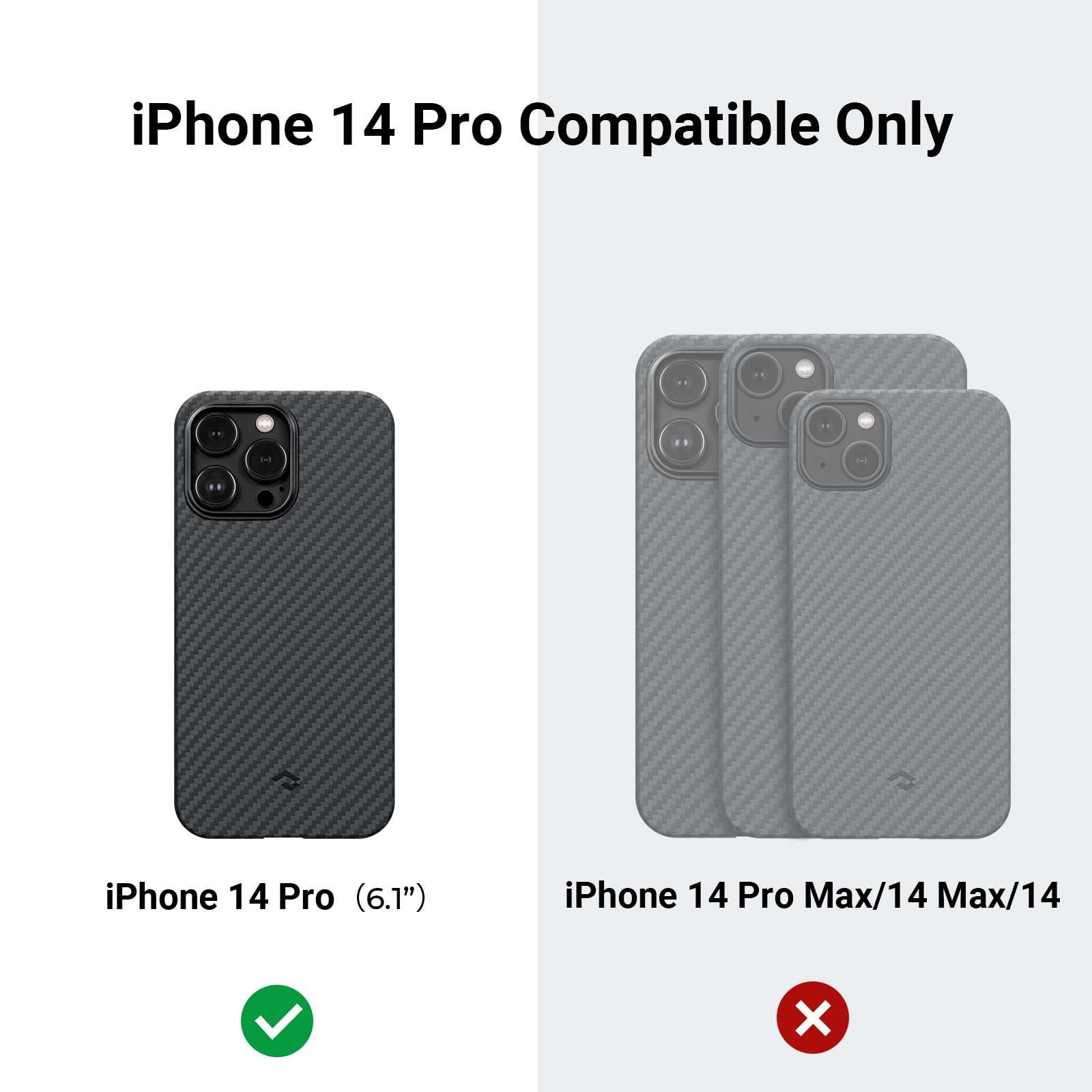 MagEZ Case 3 1500D Hoesje iPhone 14 Pro Black/Grey