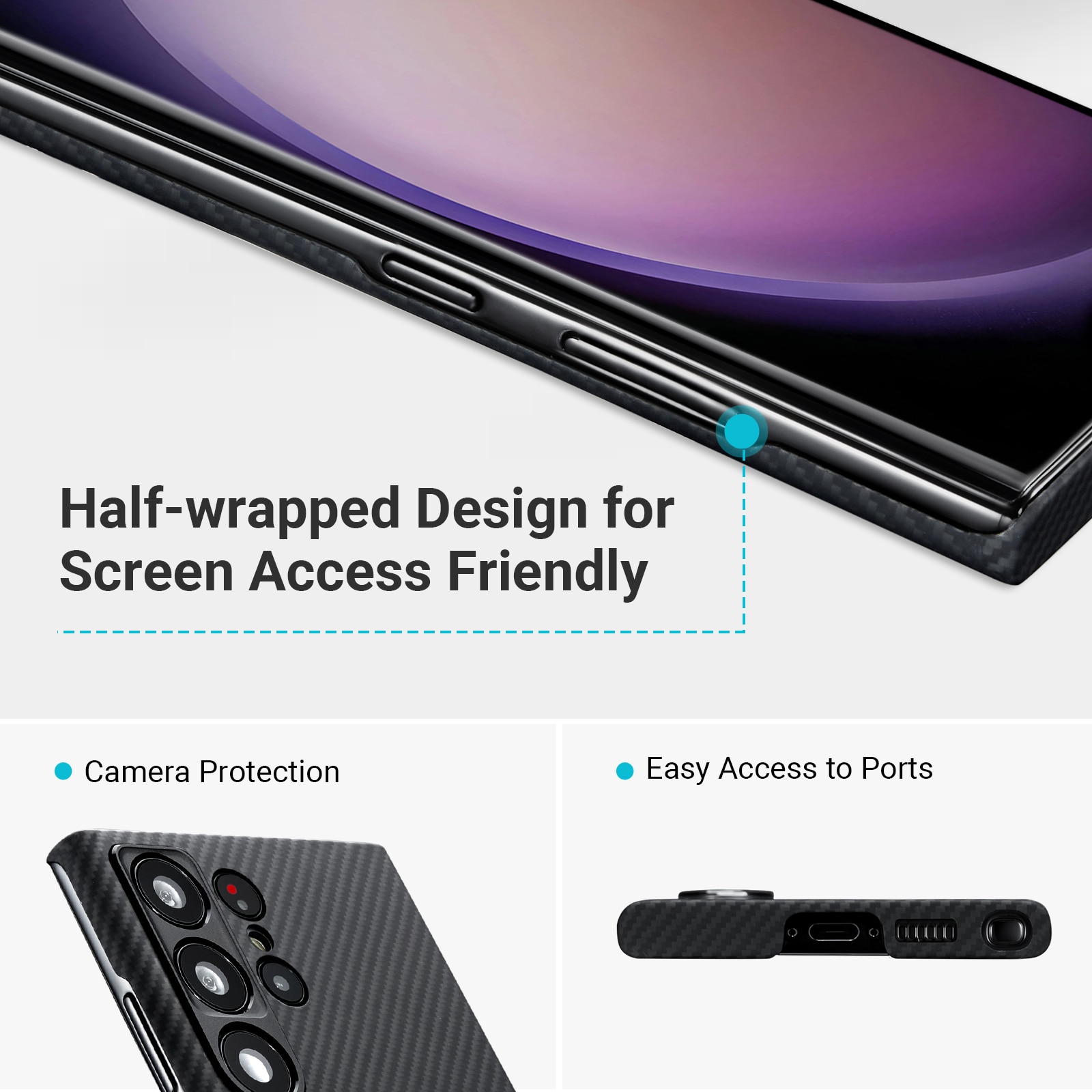 MagEZ Case 3 Hoesje Samsung Galaxy S23 Ultra Black/Grey