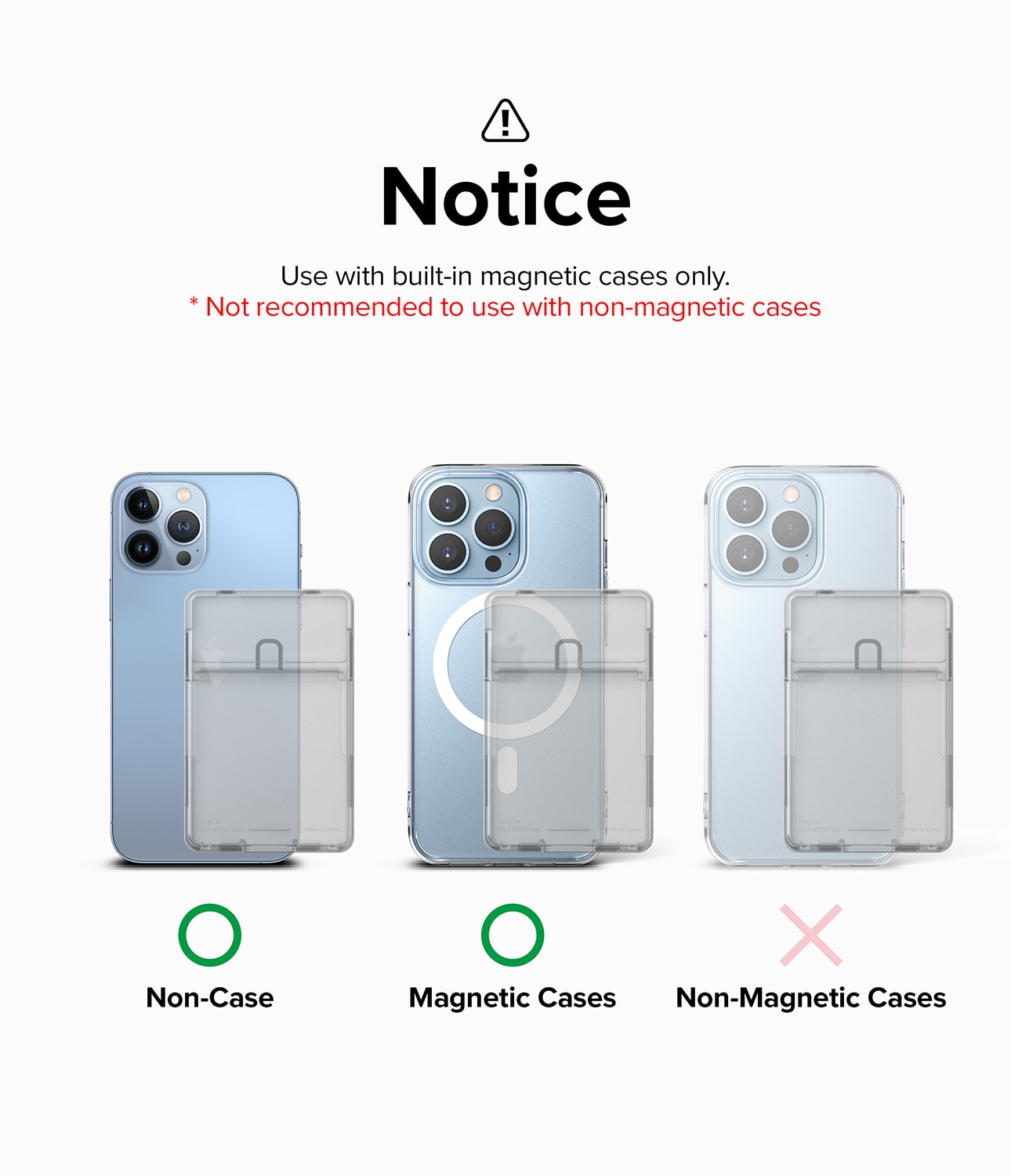 Magnetic Stand Slot Card Holder MagSafe Transparant