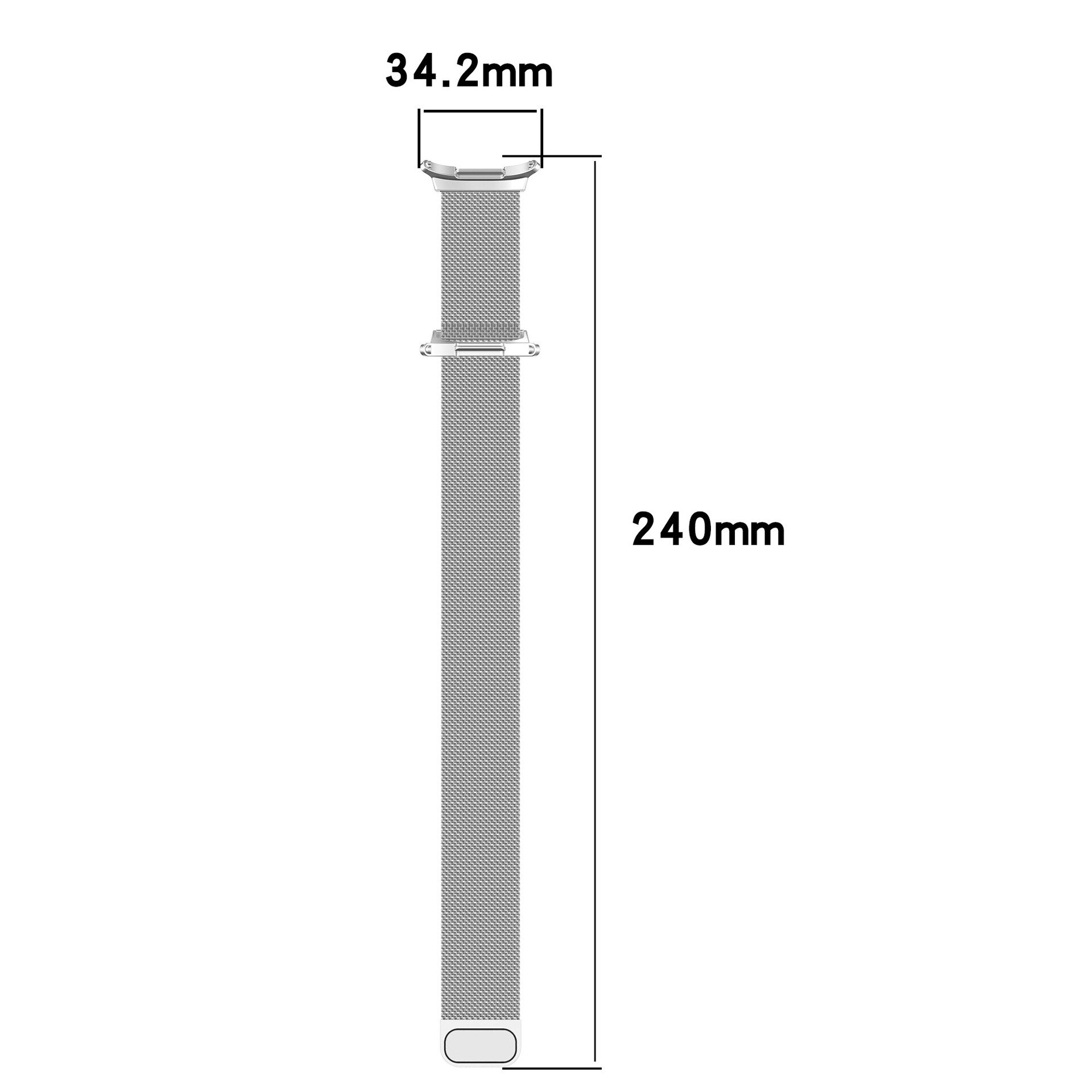 Samsung Galaxy Watch Ultra 47mm Milanese bandje Zilver