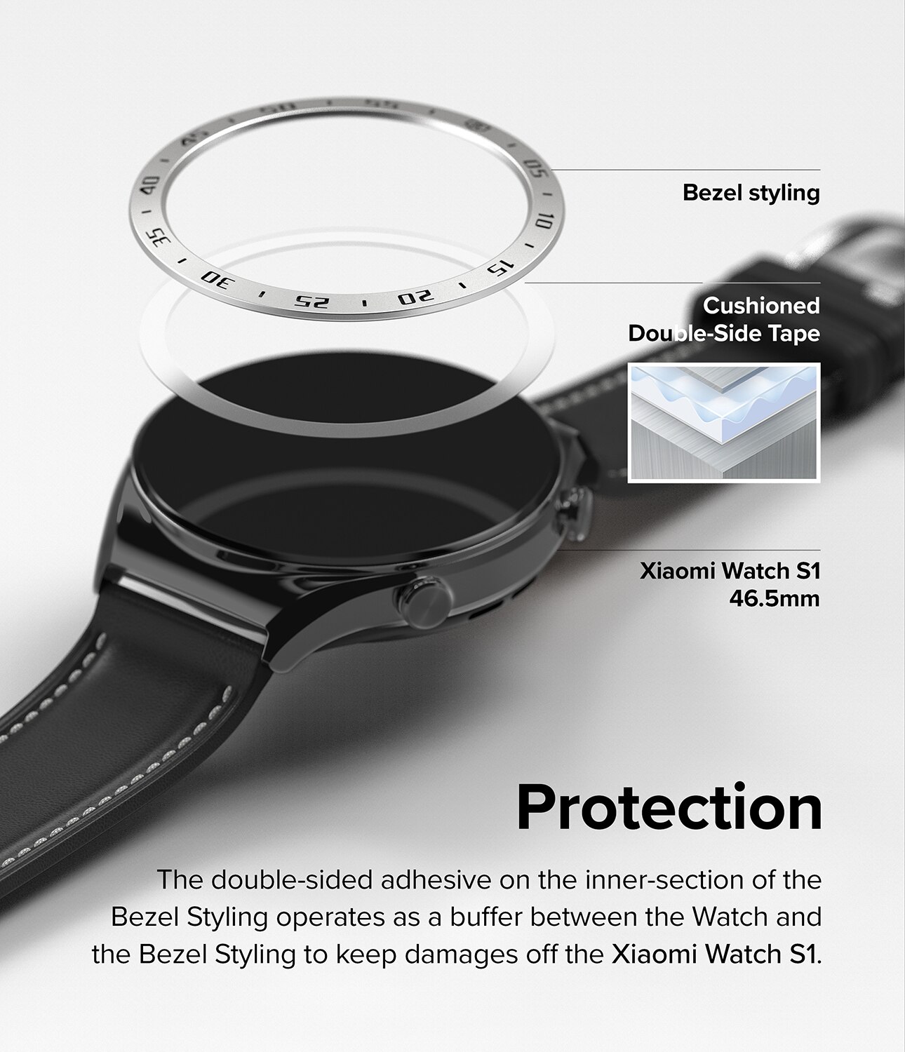 Bezel Styling Xiaomi Watch S1 Zilver