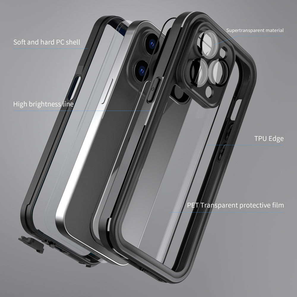MX Waterproof Case iPhone 14 Pro Max Black