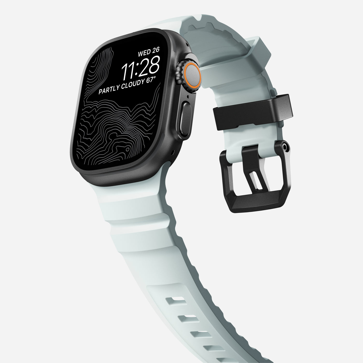 Rocky Point Band Apple Watch Series 4-6 44mm Icy Blue Glow (Black Hardware) - Limited edition