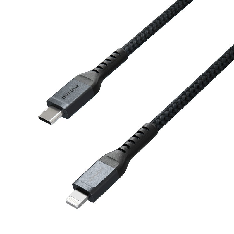 USB-C to Lightning Cable 1.5m Kevlar Lightning Zwart
