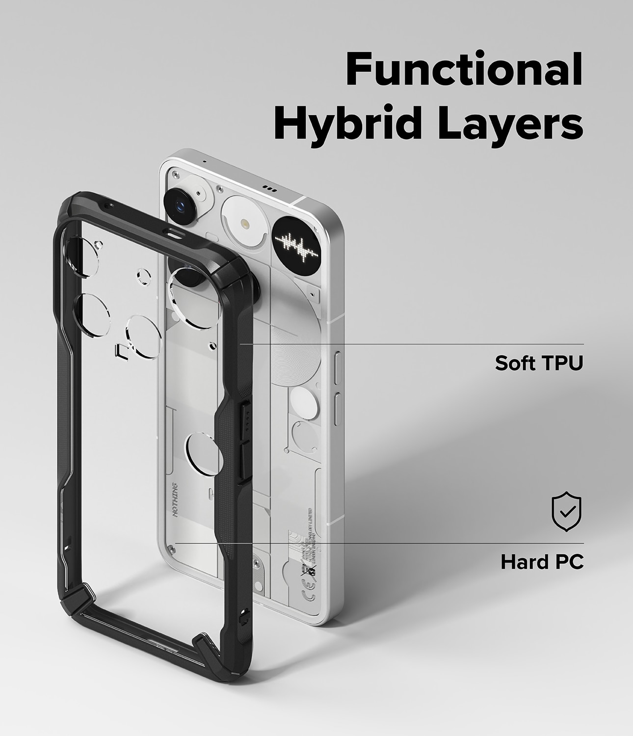 Fusion X Case Nothing Phone 3 Zwart