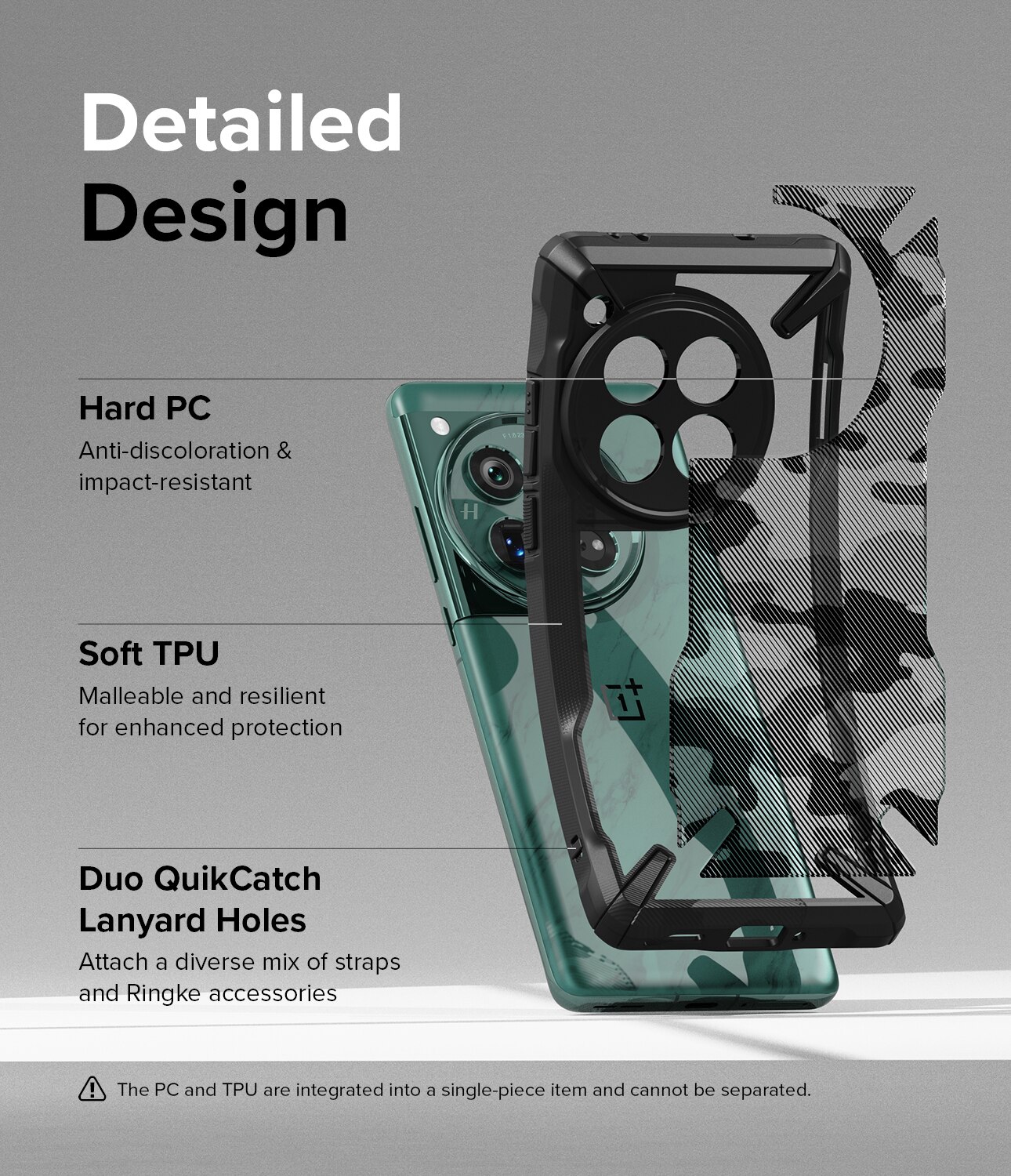 Fusion X Case OnePlus 12 Camo Black