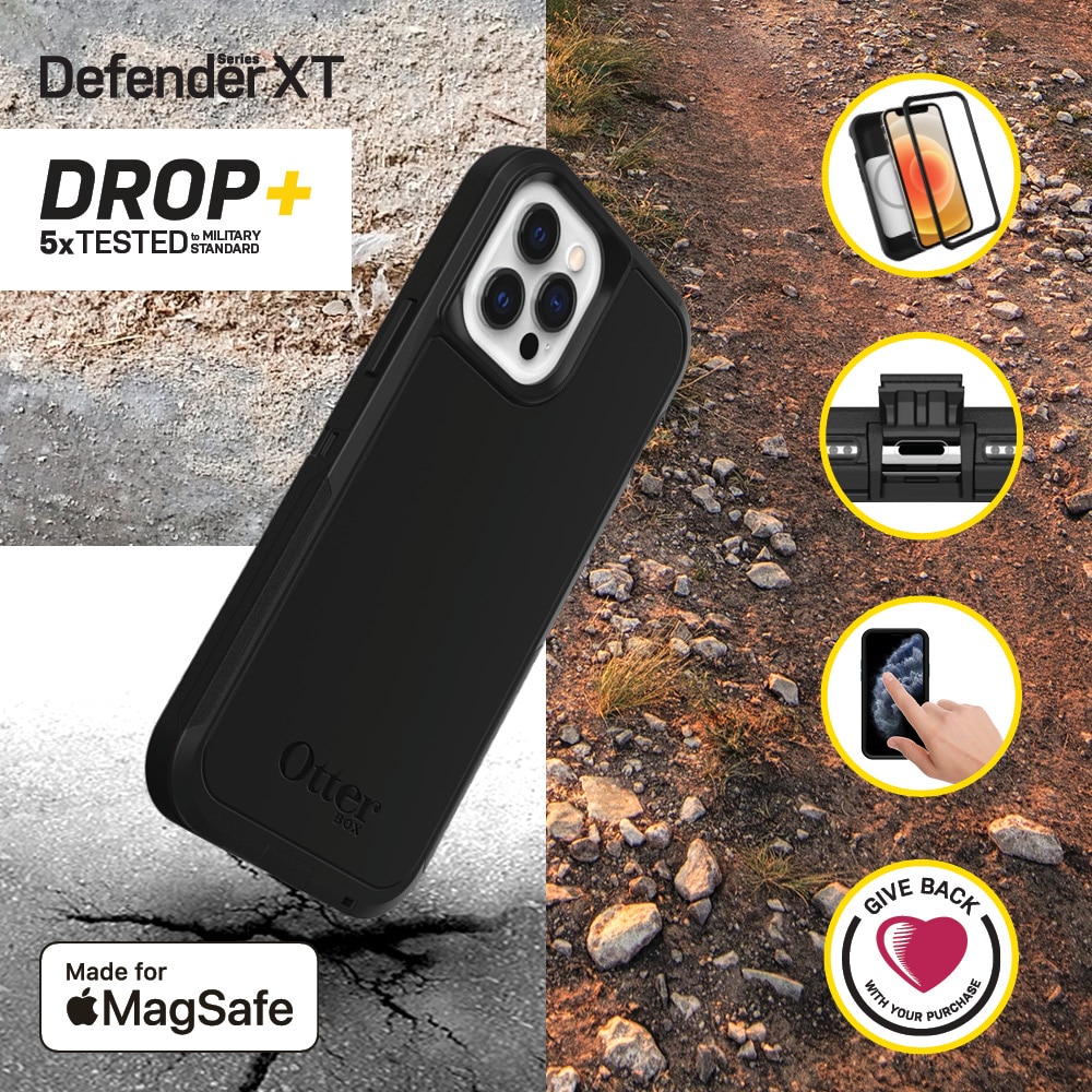 Defender XT MagSafe Hoesje iPhone 12/12 Pro Zwart