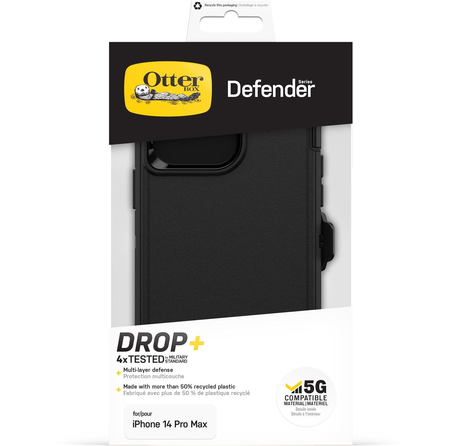 Defender Case iPhone 14 Pro Max Zwart