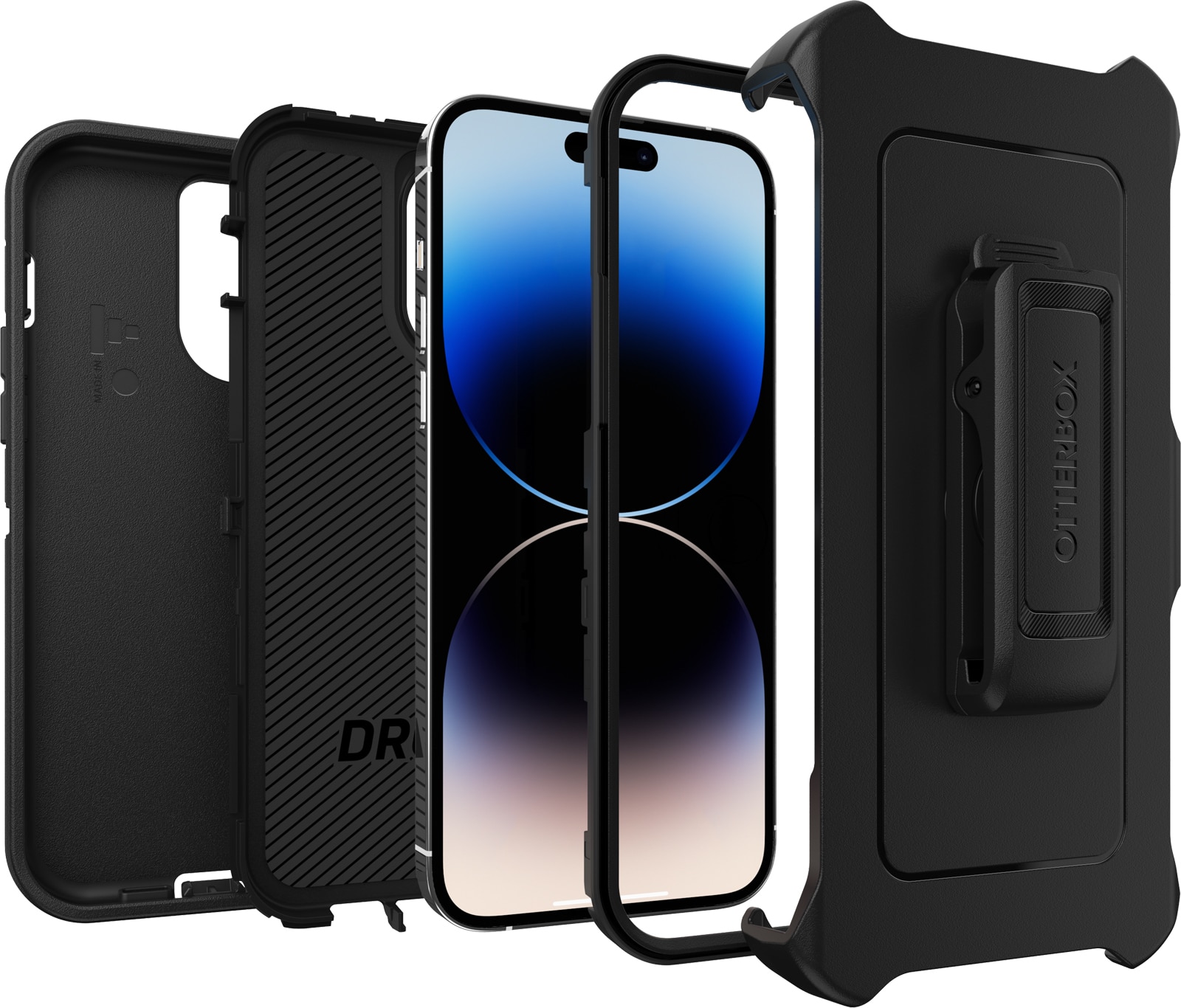 Defender Case iPhone 14 Pro Max Zwart