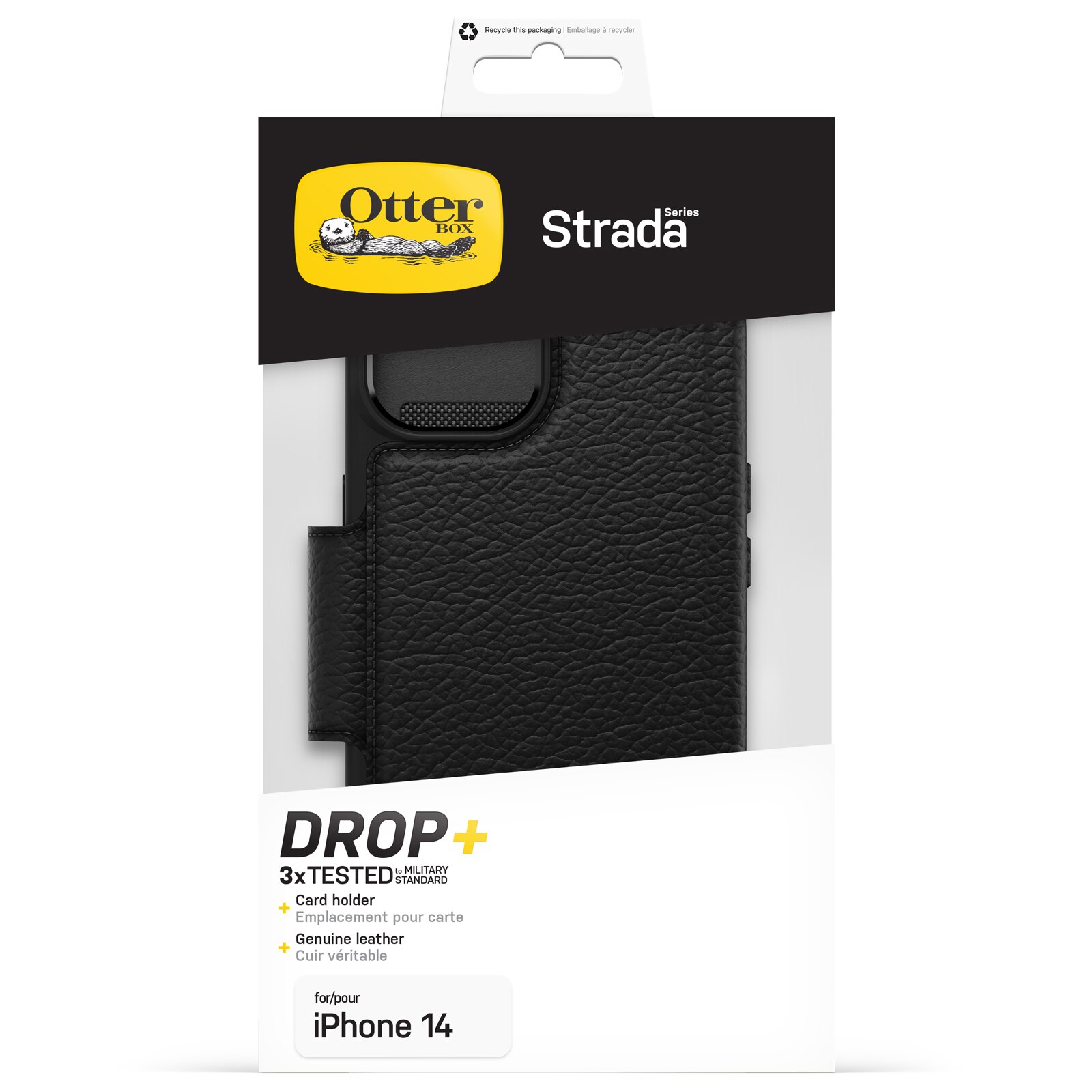 Strada Wallet Case iPhone 14 Black